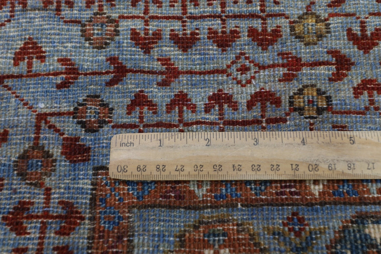 100 x 147 cm | Mamluk Blue Oriental Area Rug Afghan Hand Knotted Veg Dye Wool carpet - ART WOOL CARPET