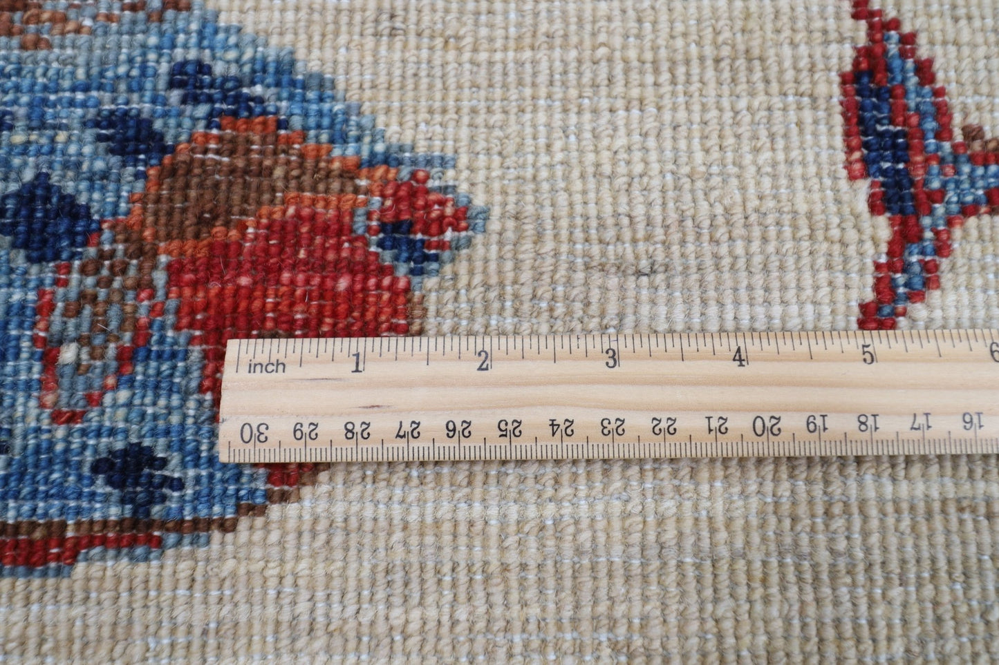 103 x 150 cm | Tribal Fish beige Area Rug Afghan Hand Knotted veg Dye Wool carpet - ART WOOL CARPET