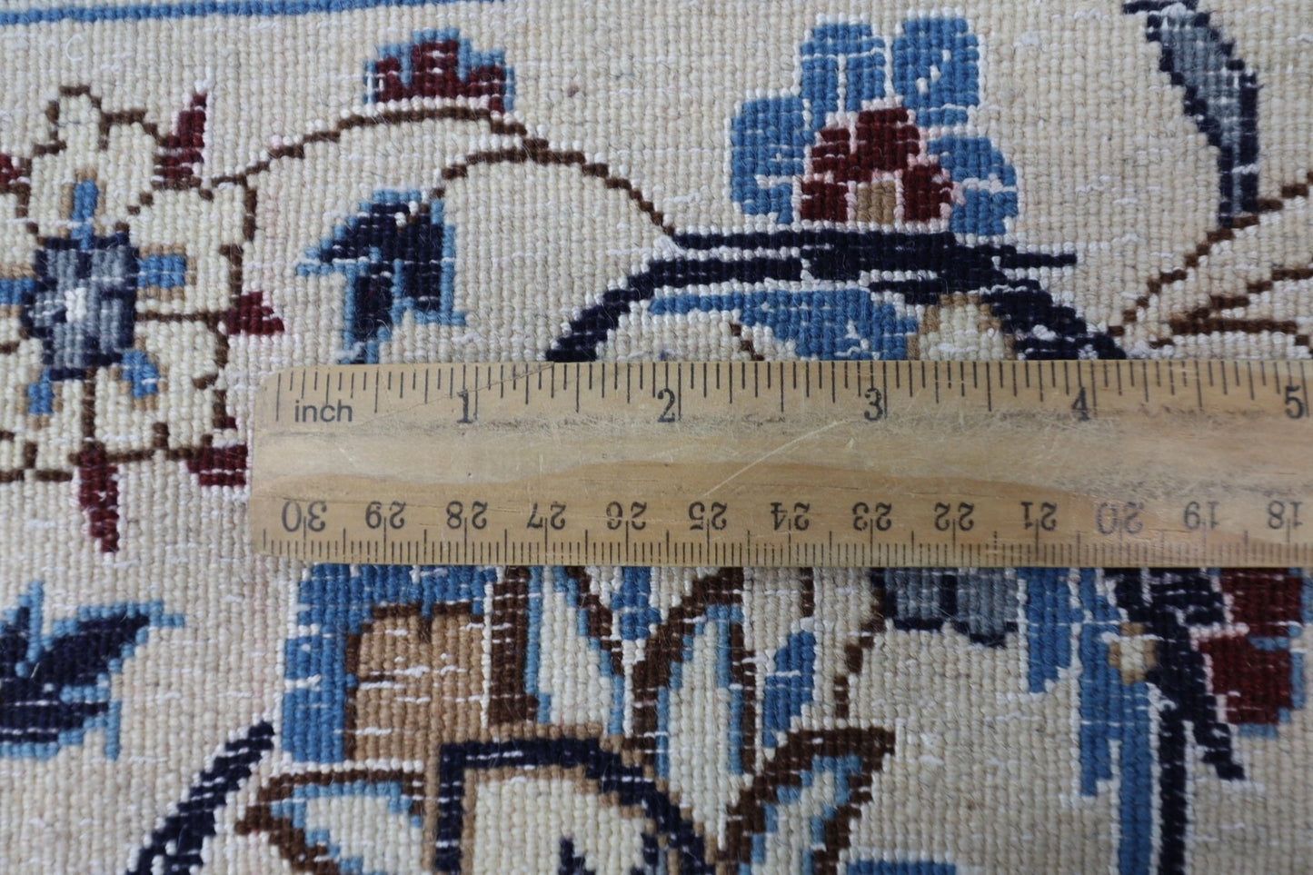 223 x 350 cm | Vintage 1990s Oriental Beige Area Rug Afghan Hand Knotted Wool carpet - ART WOOL CARPET