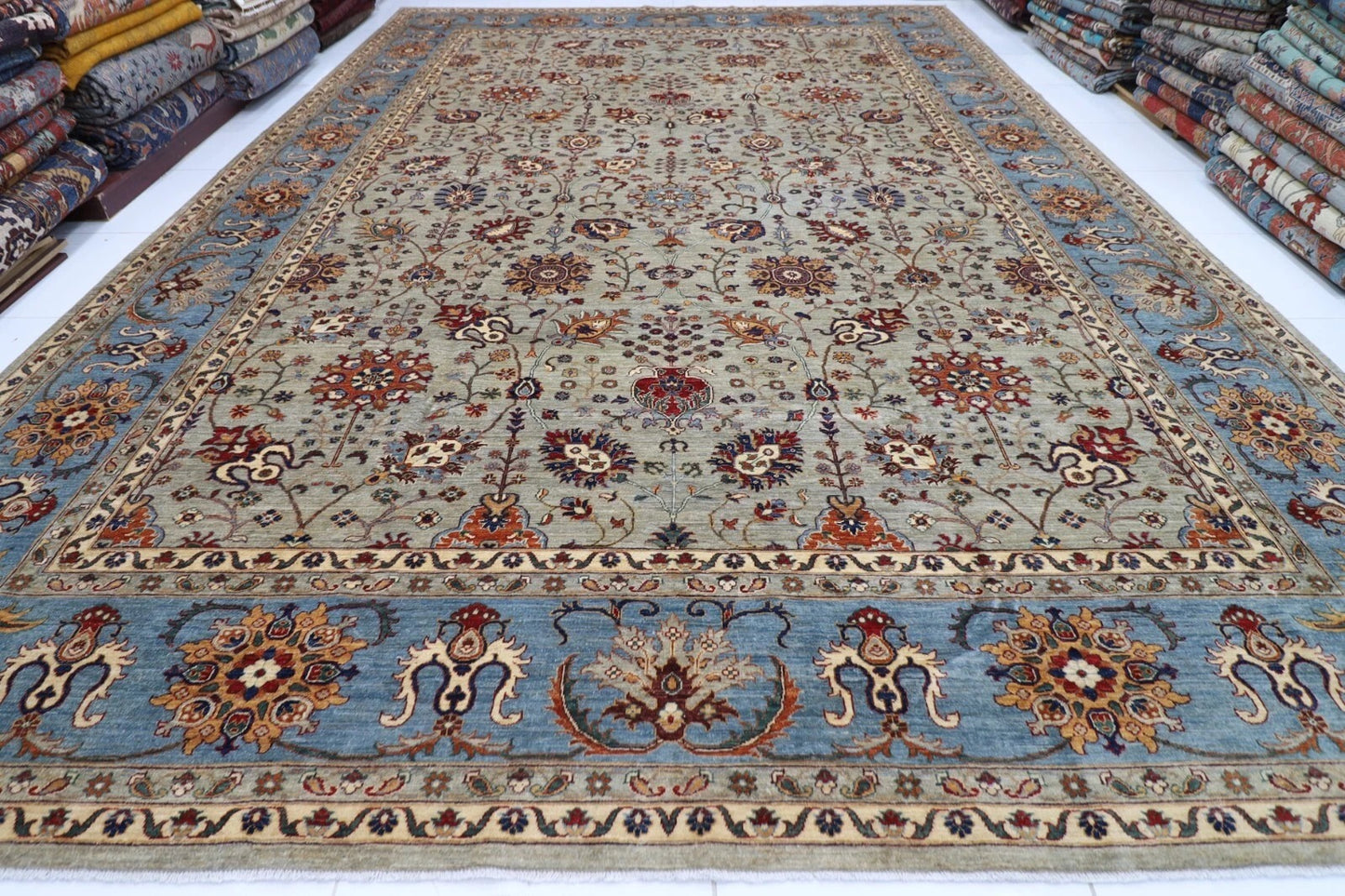 393 x 584 cm | Aryana Afghan Tribal Hand Knotted Carpet