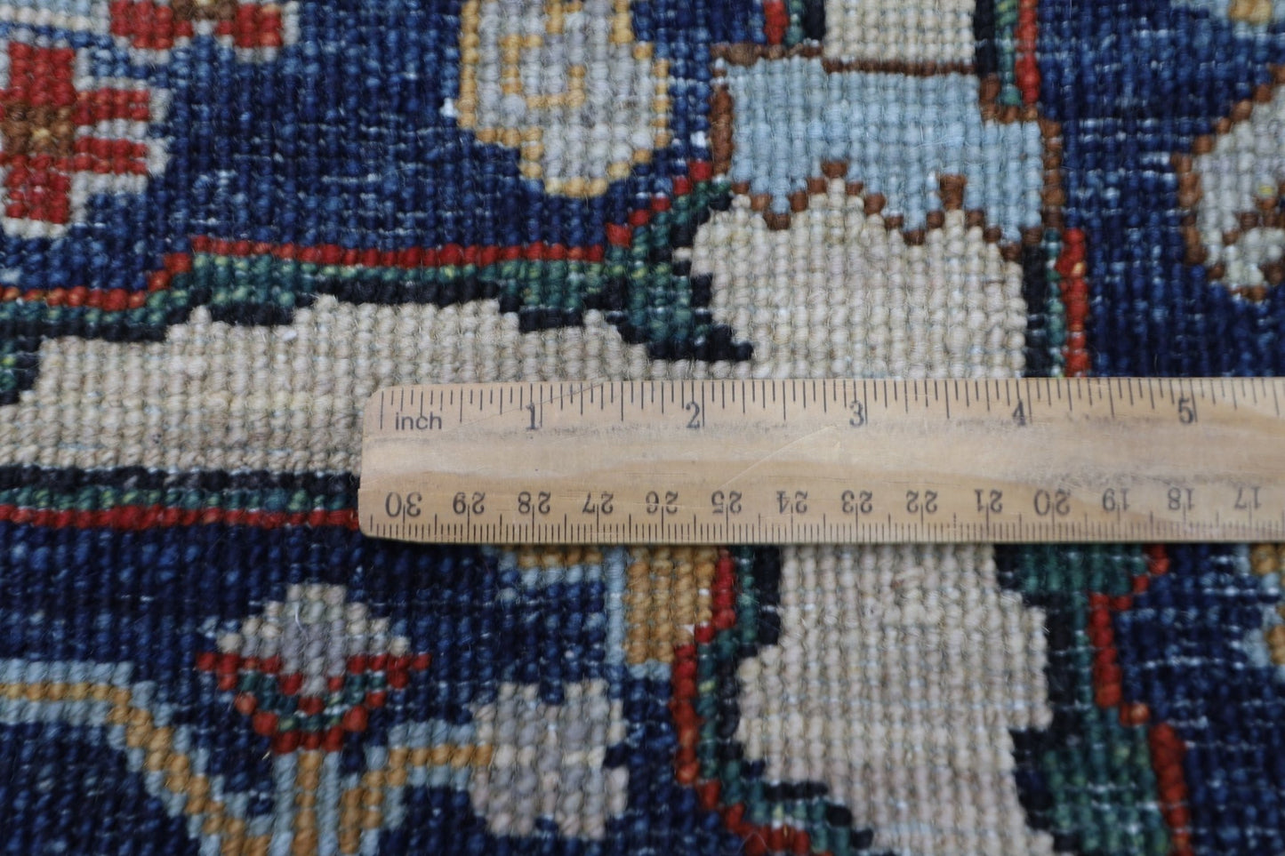 79 x 350 cm | Bidjar Blue Oriental Runner Rug Afghan Hand Knotted Veg Dye Wool carpet - ART WOOL CARPET