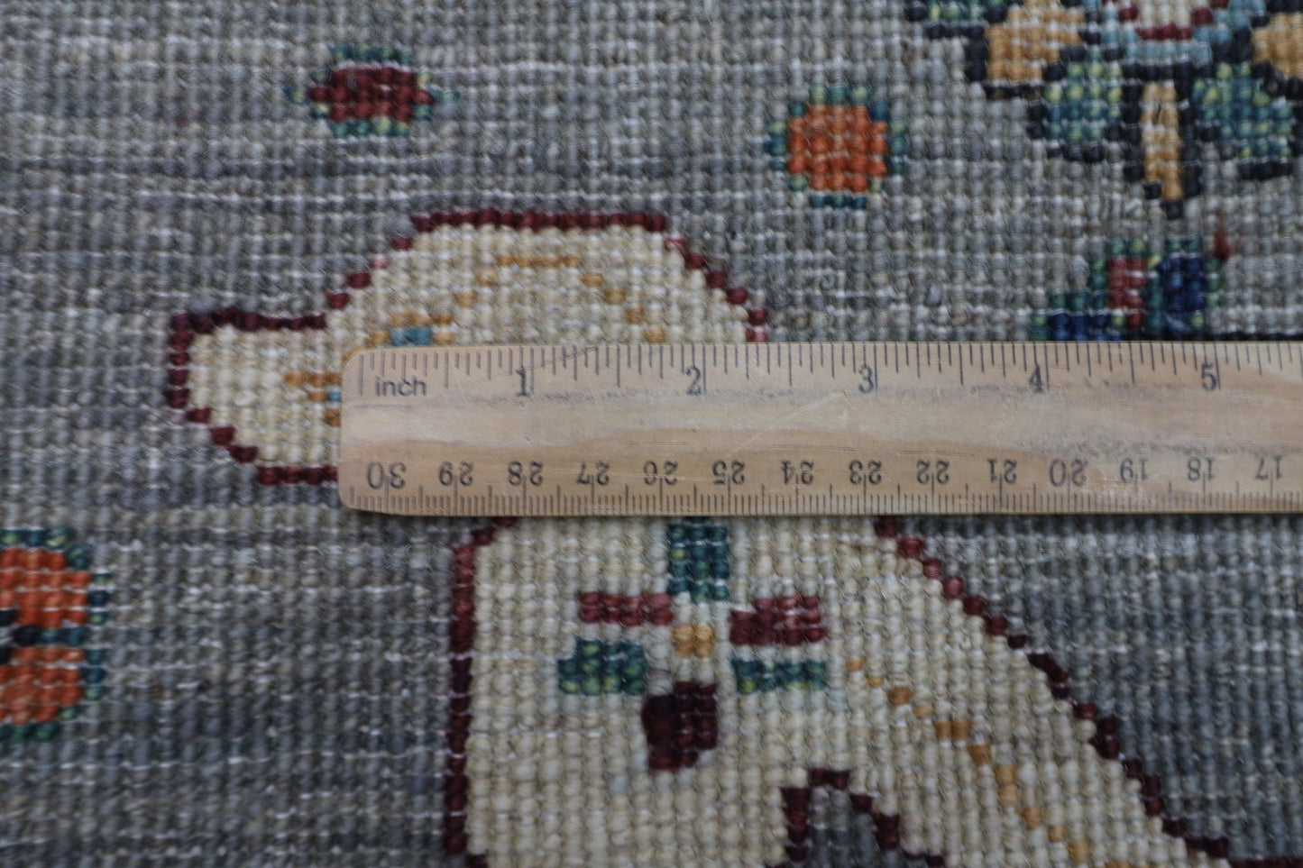 80 x 431 cm | Oriental Gray Runner Rug Afghan Hand Knotted Veg Dye Wool carpet - ART WOOL CARPET