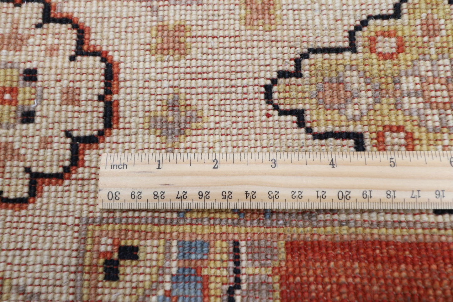99 x 573 cm | Tribal Orange Large Runner Rug Afghan Hand Knotted veg Dye Wool carpet - ART WOOL CARPET