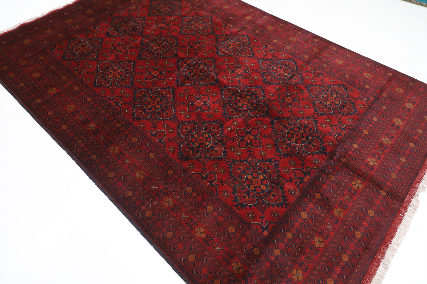 202 x 300 cm | Khal Mohammadi Afghan Tribal Hand Knotted Wool Carpet