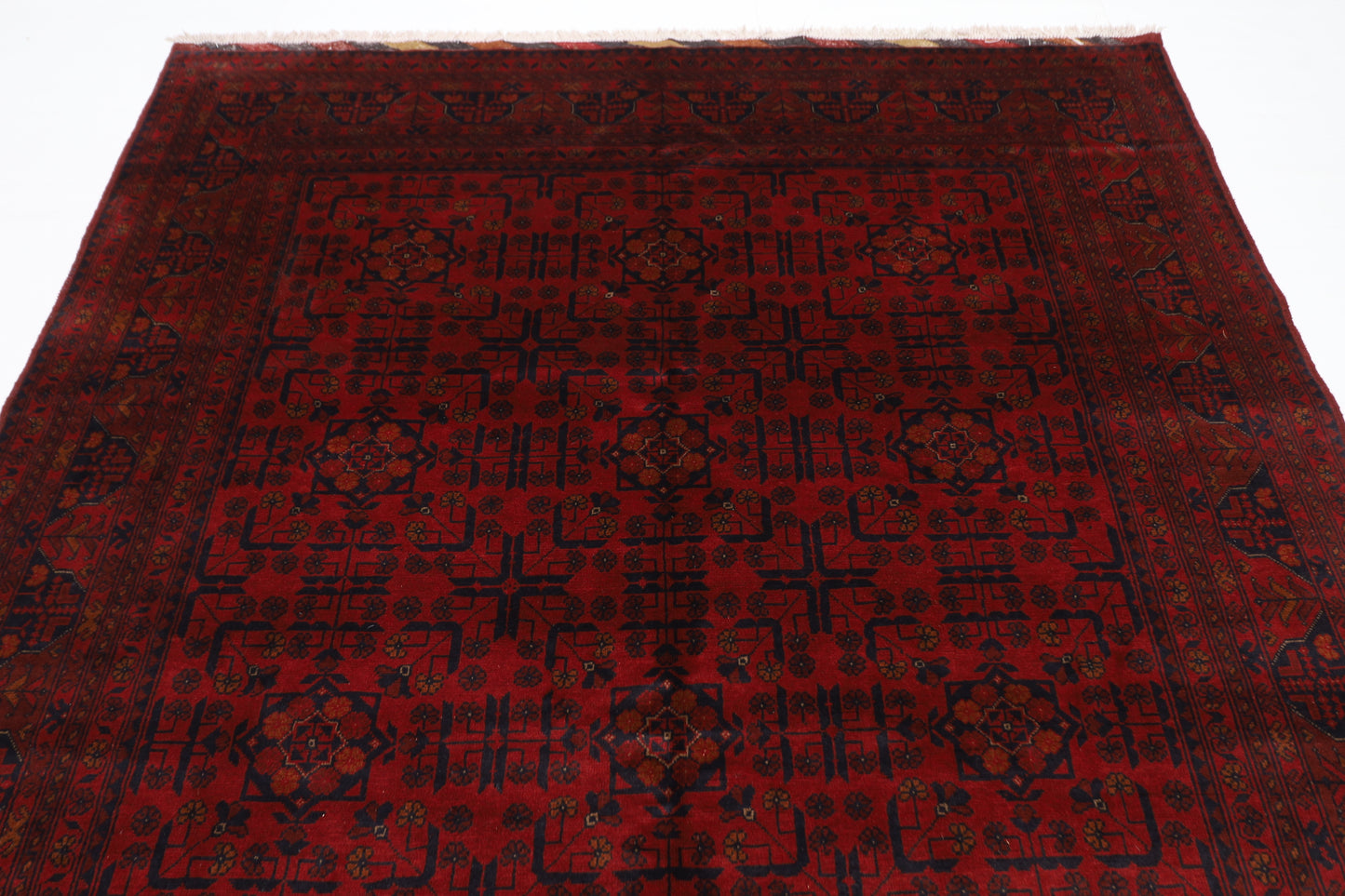 197 x 298 cm | Khal Mohammadi Afghan Tribal Hand Knotted Wool Carpet