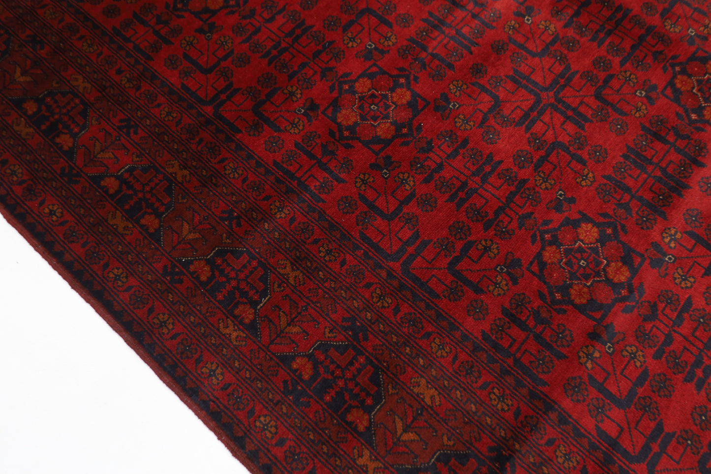 197 x 298 cm | Khal Mohammadi Afghan Tribal Hand Knotted Wool Carpet
