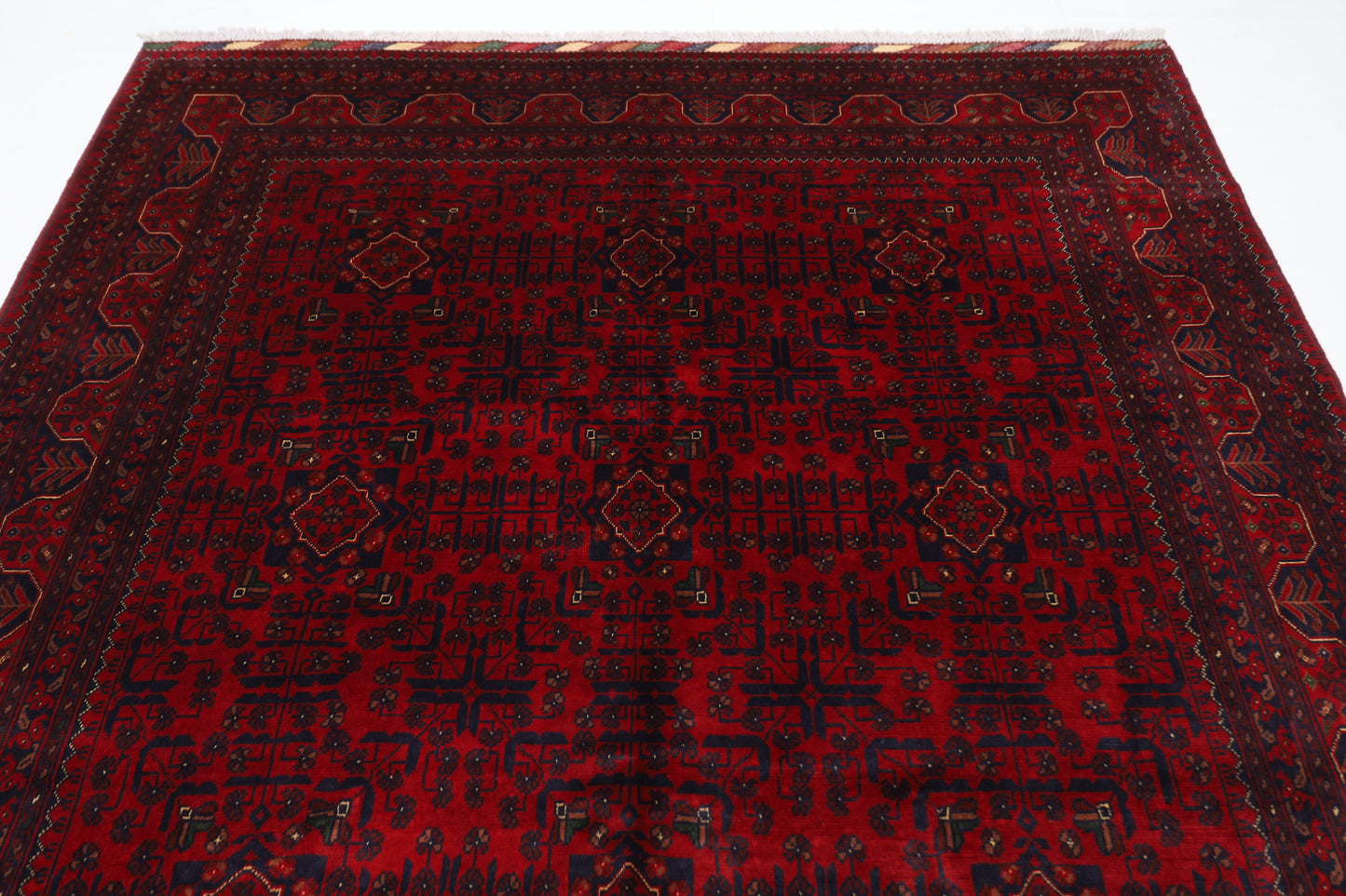 208 x 307 cm | Khamiyab Afghan Tribal Hand Knotted Wool Carpet