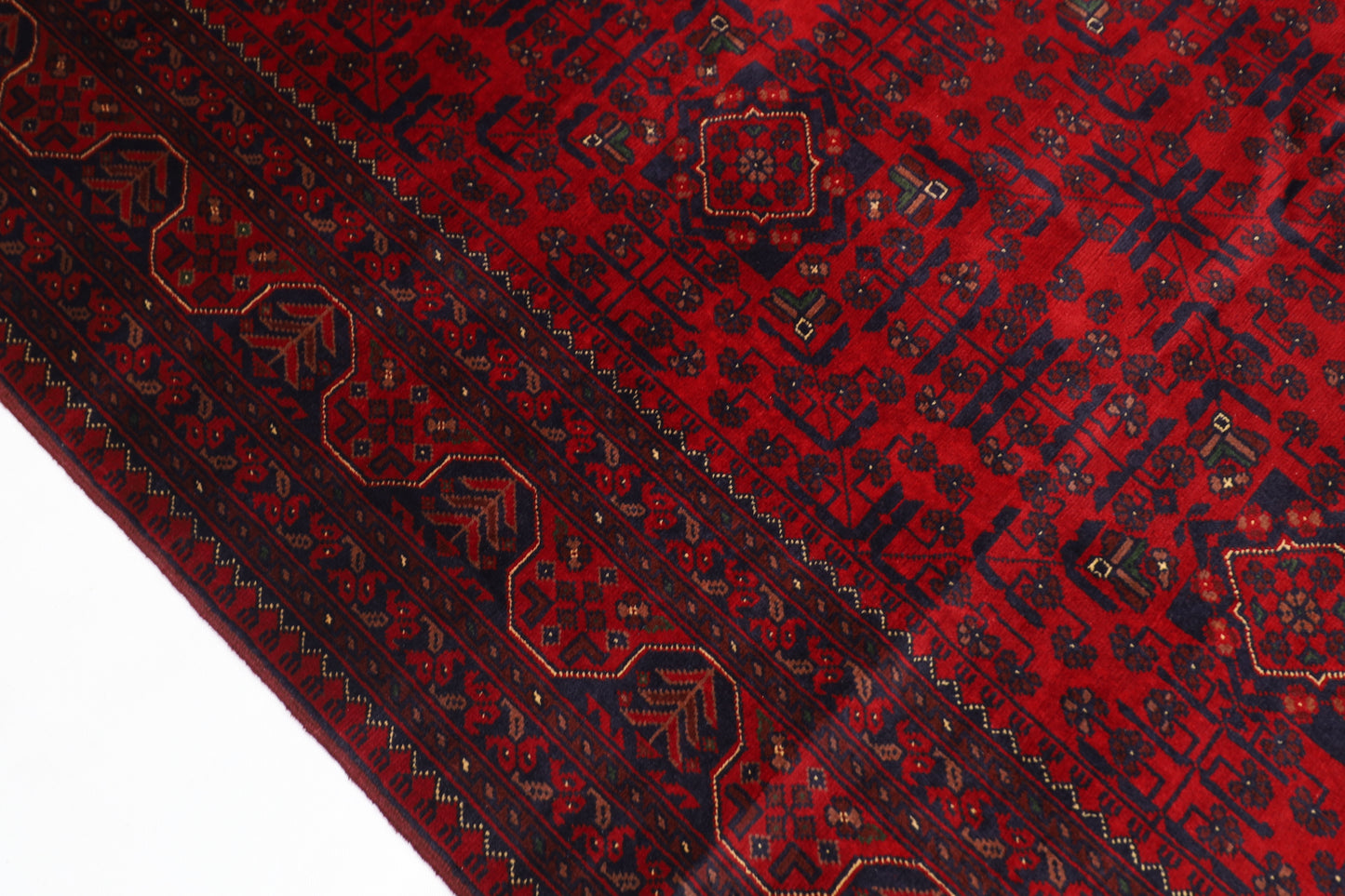 208 x 307 cm | Khamiyab Afghan Tribal Hand Knotted Wool Carpet