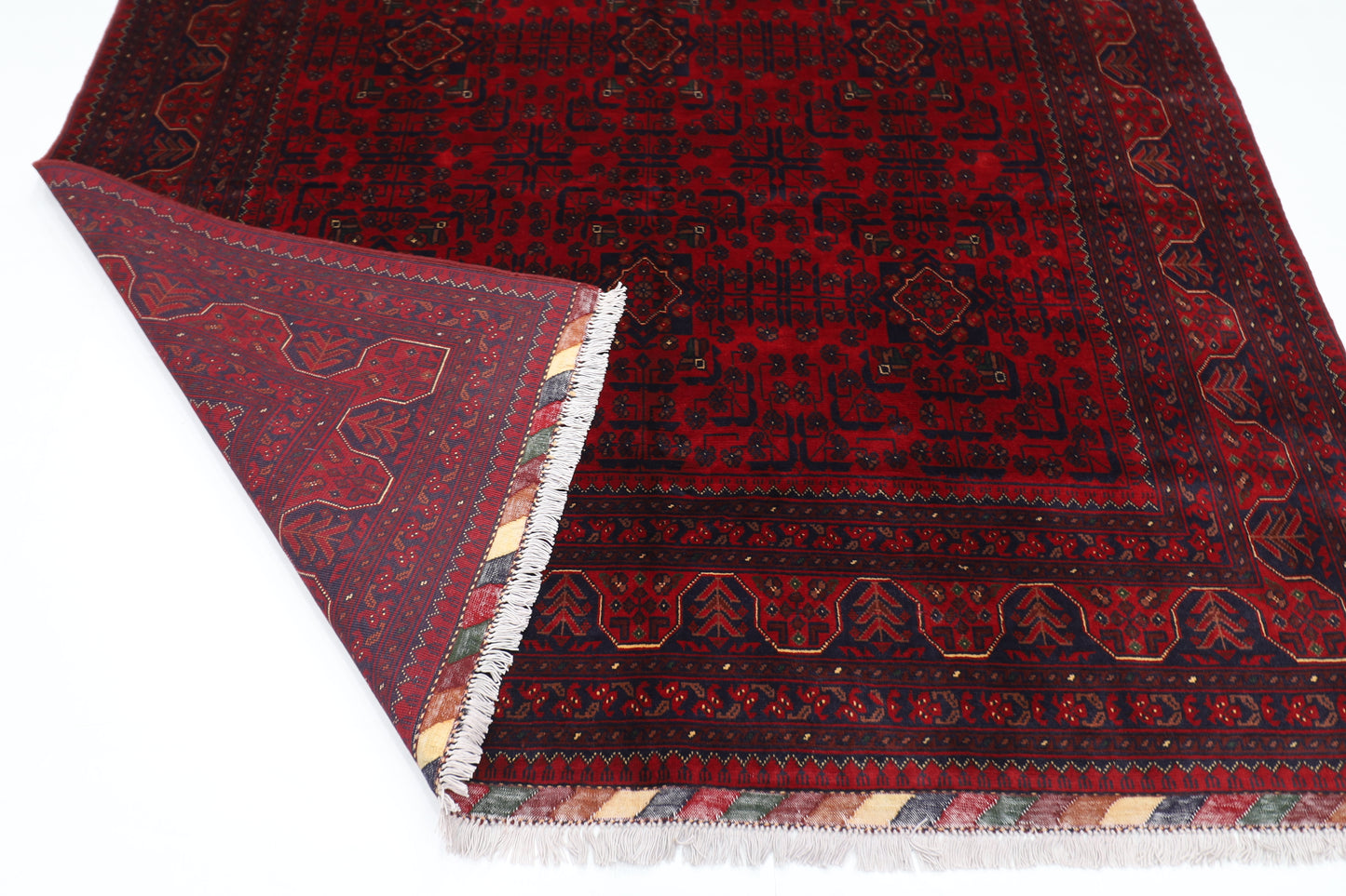 208 x 307 cm | Khamiyab Afghan Tribal Hand Knotted Wool Carpet