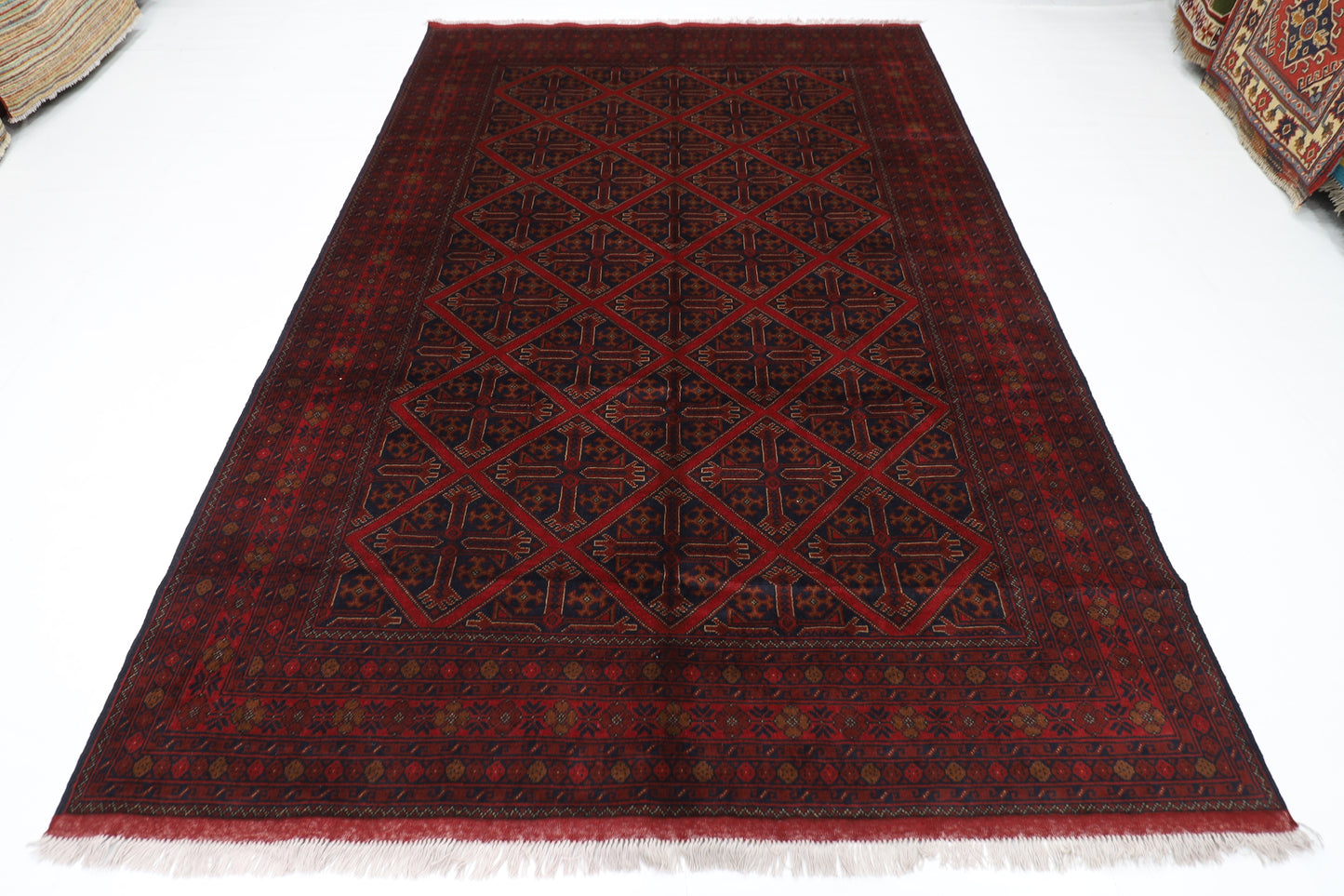 204 x 302 cm | Khal Mohammadi Afghan Tribal Hand Knotted Wool Carpet