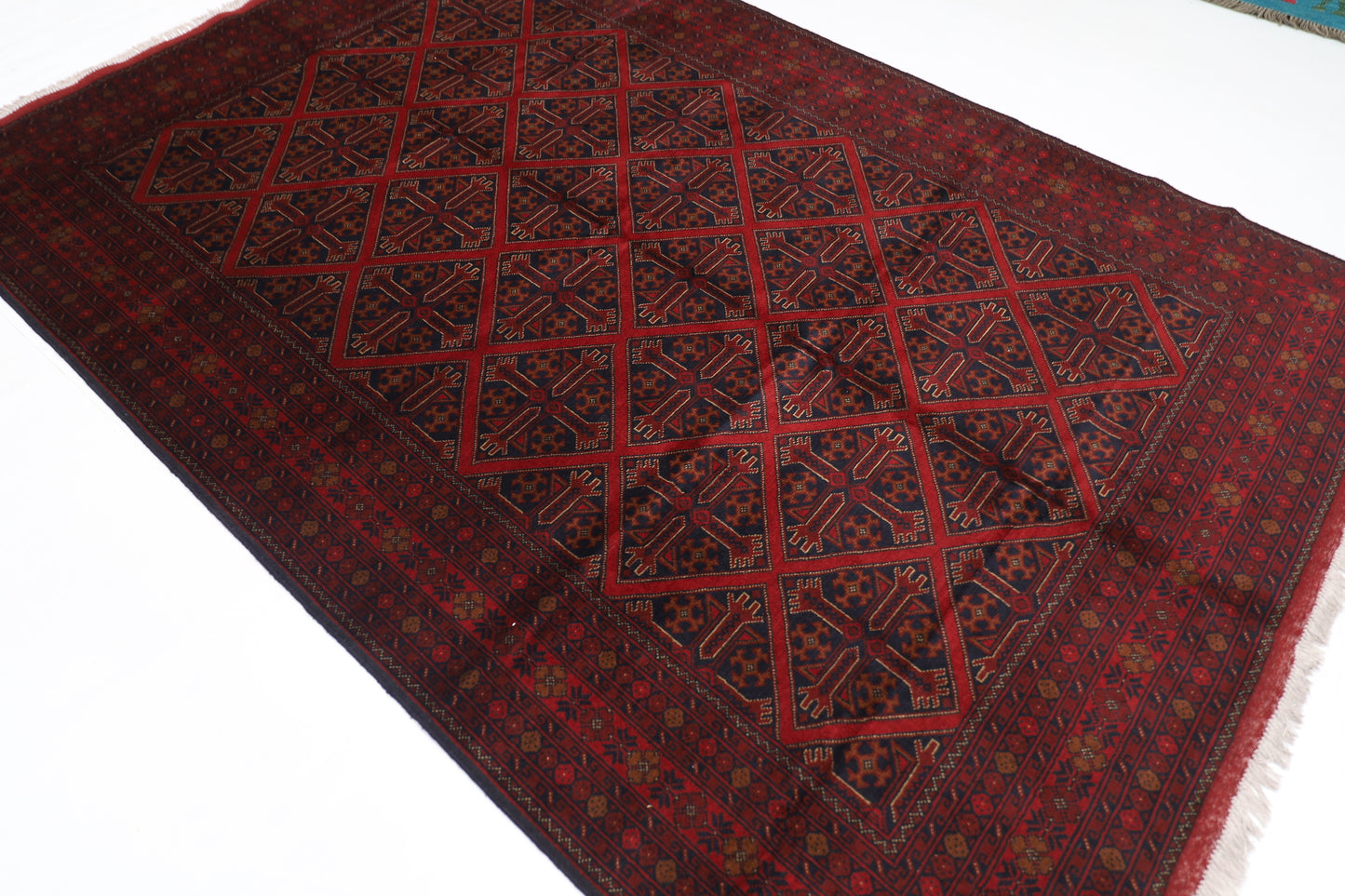 204 x 302 cm | Khal Mohammadi Afghan Tribal Hand Knotted Wool Carpet