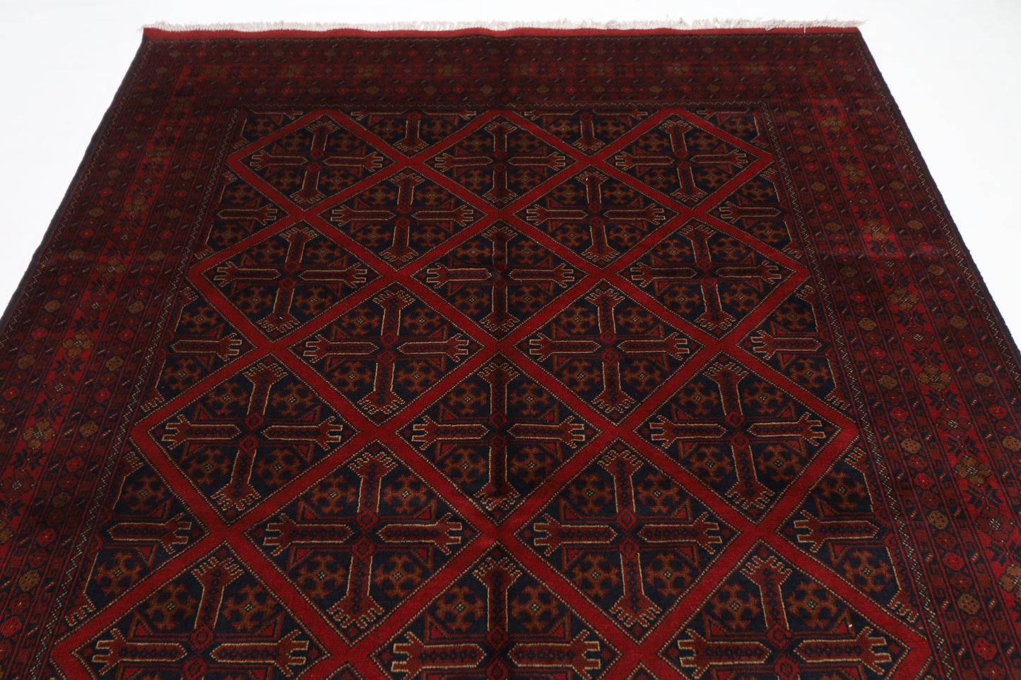204 x 302 cm | Khal Mohammadi Afghan Tribal Hand Knotted Wool Carpet