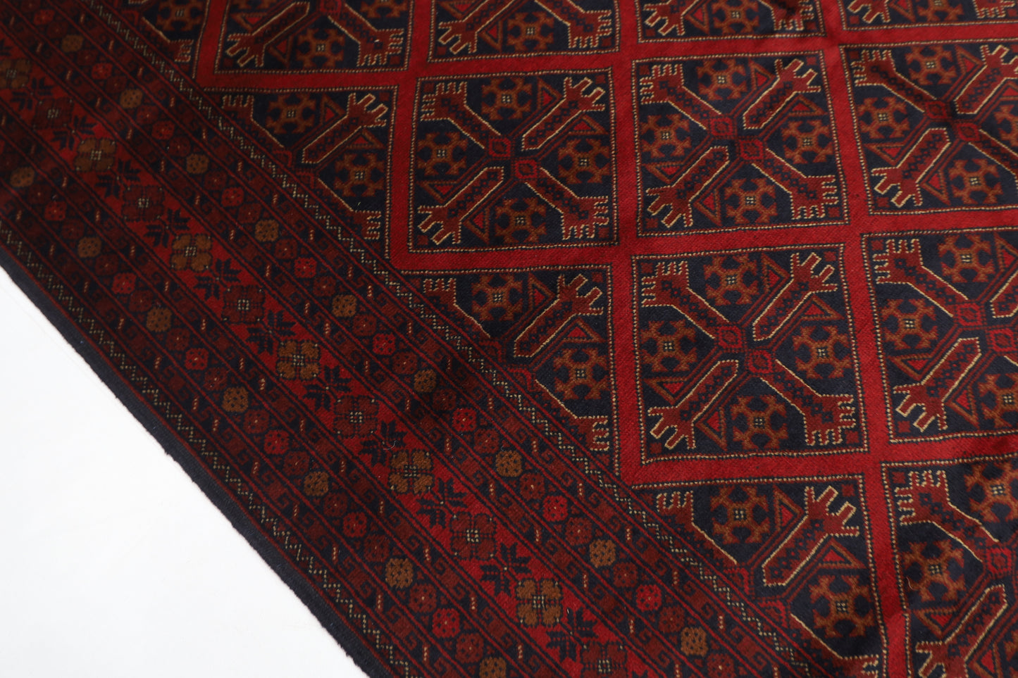 204 x 302 cm | Khal Mohammadi Afghan Tribal Hand Knotted Wool Carpet