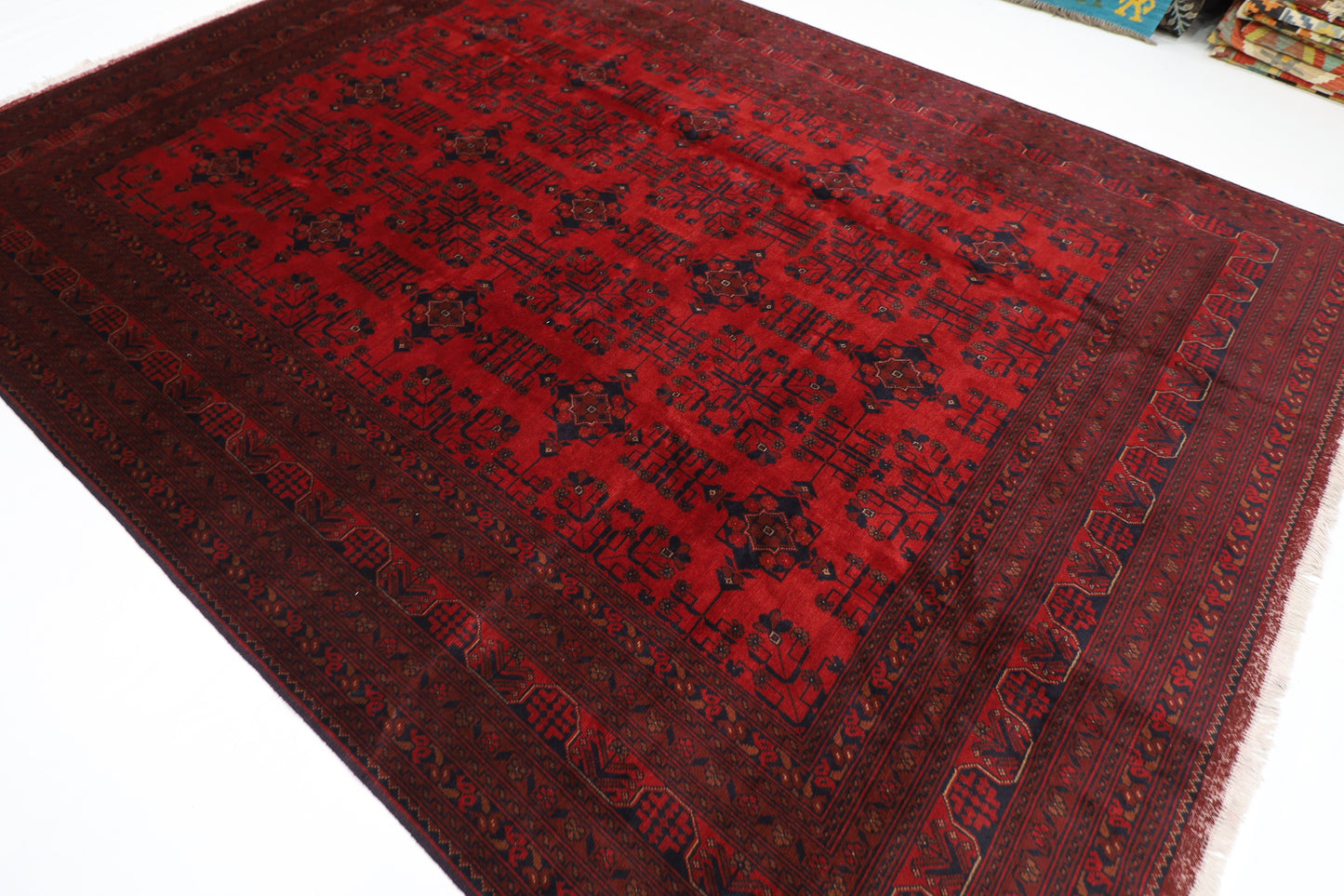 254 x 344 cm | Khal Mohammadi Afghan Tribal Hand Knotted Wool Carpet