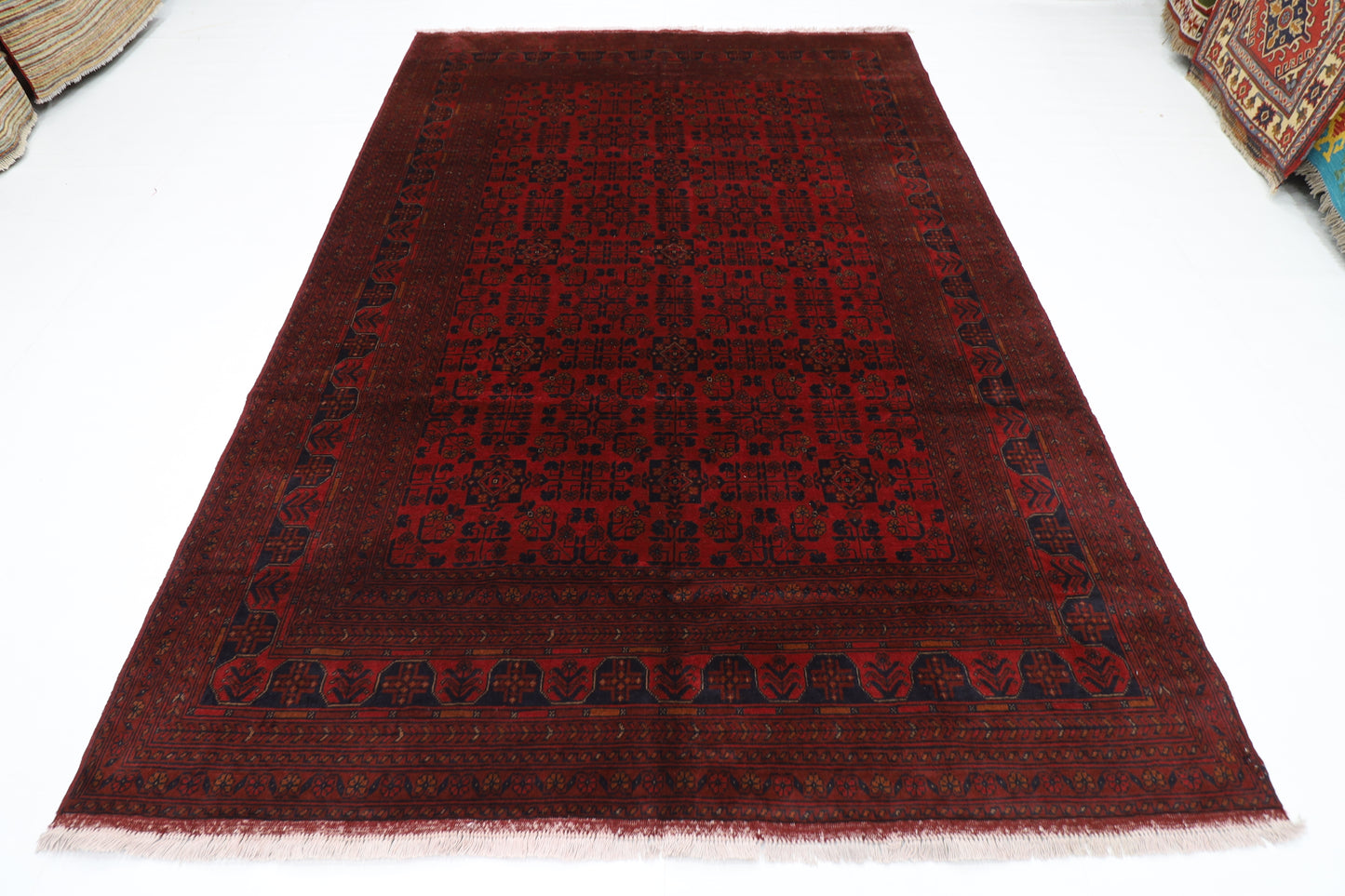 203 x 301 cm | Khal Mohammadi Afghan Tribal Hand Knotted Wool Carpet