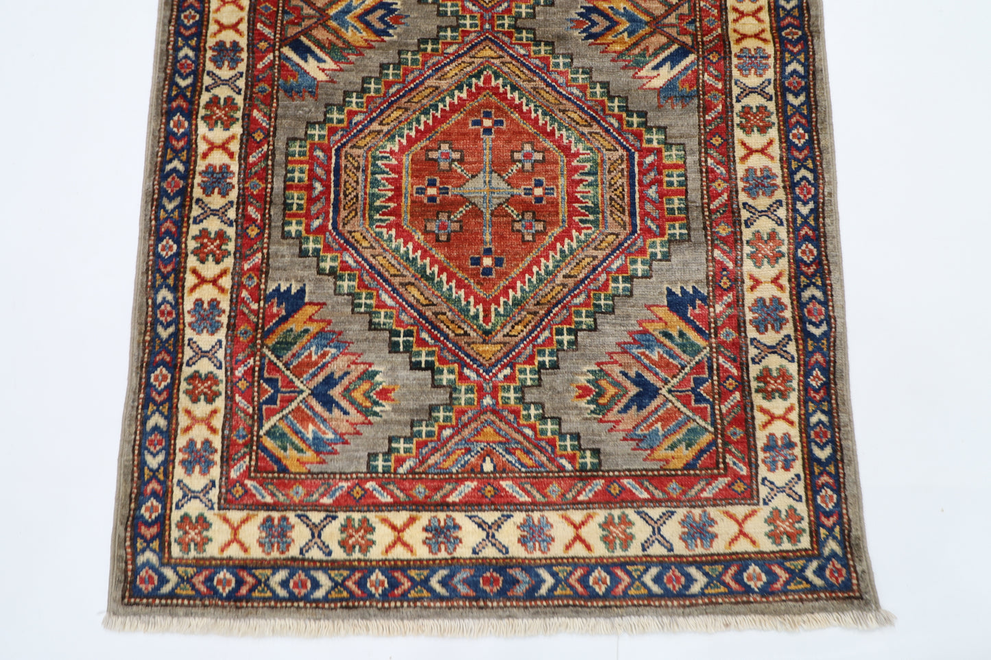 83 x 133 cm | Kazak Afghan Tribal Hand Knotted Carpet