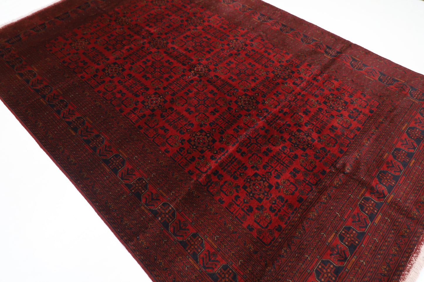 203 x 301 cm | Khal Mohammadi Afghan Tribal Hand Knotted Wool Carpet