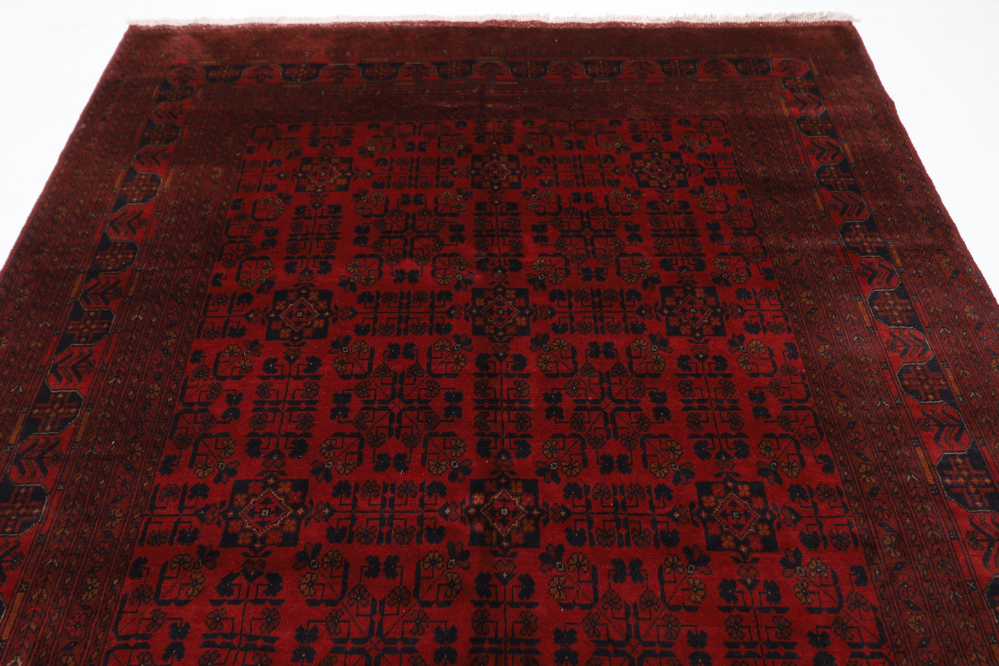 203 x 301 cm | Khal Mohammadi Afghan Tribal Hand Knotted Wool Carpet