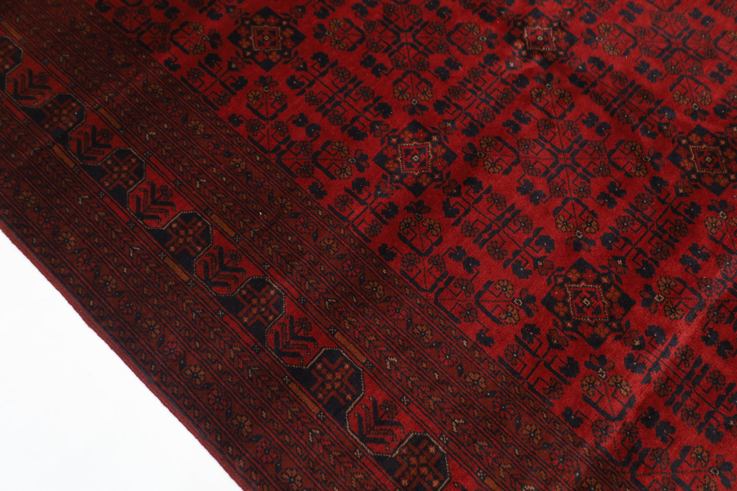 203 x 301 cm | Khal Mohammadi Afghan Tribal Hand Knotted Wool Carpet