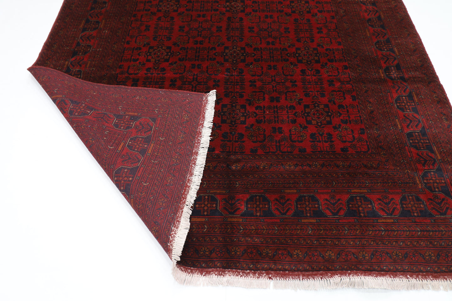 203 x 301 cm | Khal Mohammadi Afghan Tribal Hand Knotted Wool Carpet