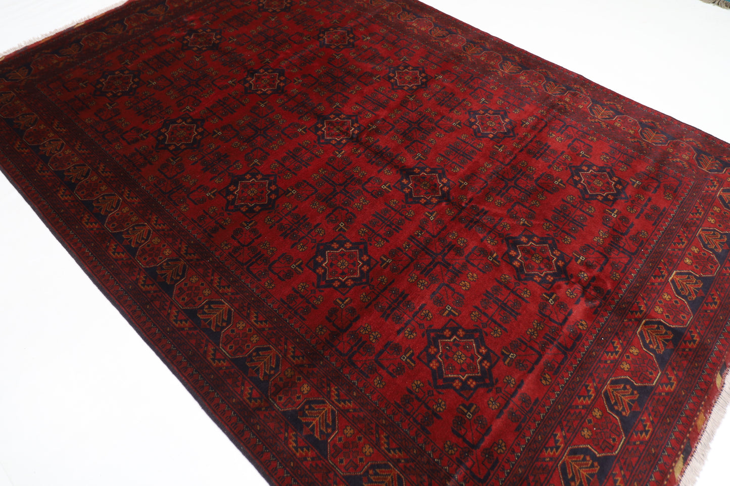 208 x 304 cm | Khal Mohammadi Afghan Tribal Hand Knotted Wool Carpet