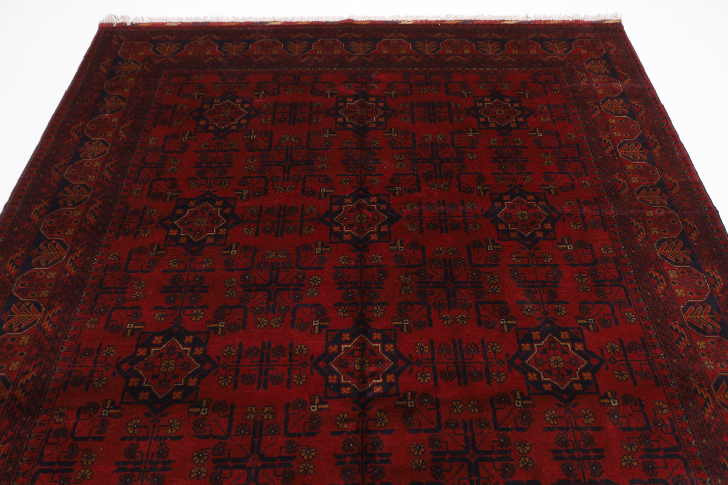 208 x 304 cm | Khal Mohammadi Afghan Tribal Hand Knotted Wool Carpet