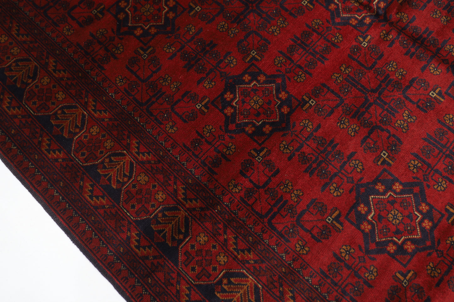 208 x 304 cm | Khal Mohammadi Afghan Tribal Hand Knotted Wool Carpet