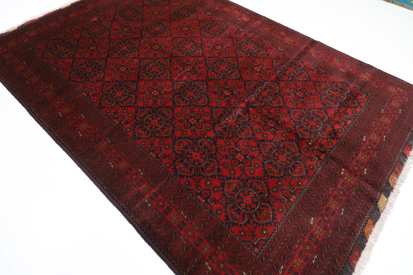 203 x 303 cm | Khal Mohammadi Afghan Tribal Hand Knotted Wool Carpet
