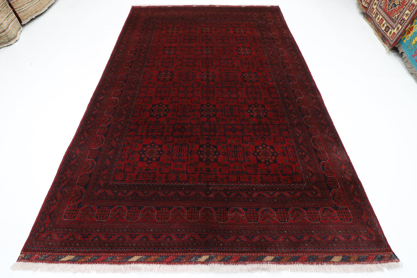 198 x 310 cm | Khal Mohammadi Afghan Tribal Hand Knotted Wool Carpet