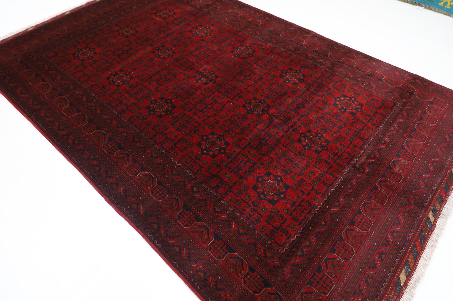 198 x 310 cm | Khal Mohammadi Afghan Tribal Hand Knotted Wool Carpet