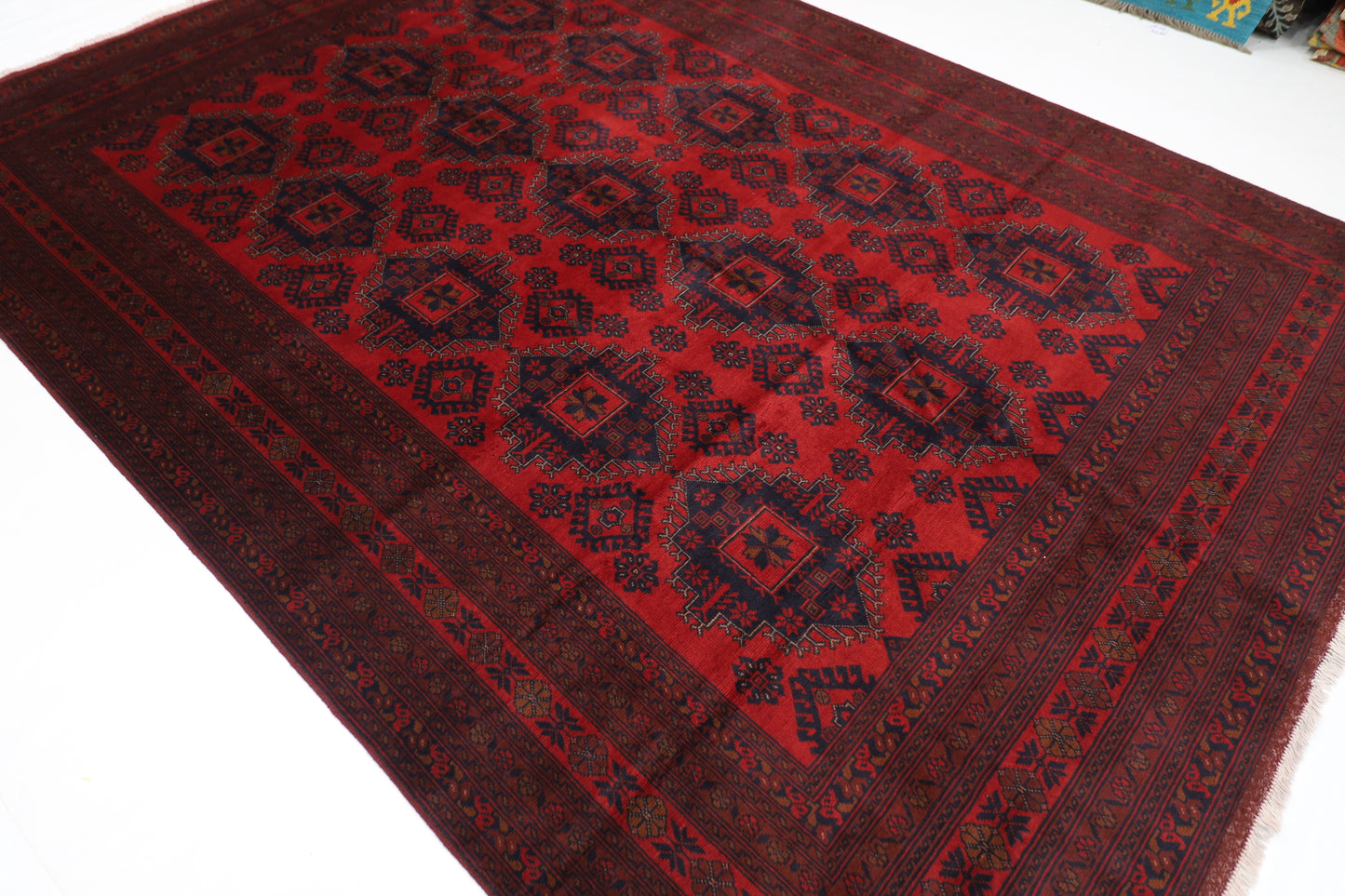 250 x 351 cm | Khal Mohammadi Afghan Tribal Hand Knotted Wool Carpet