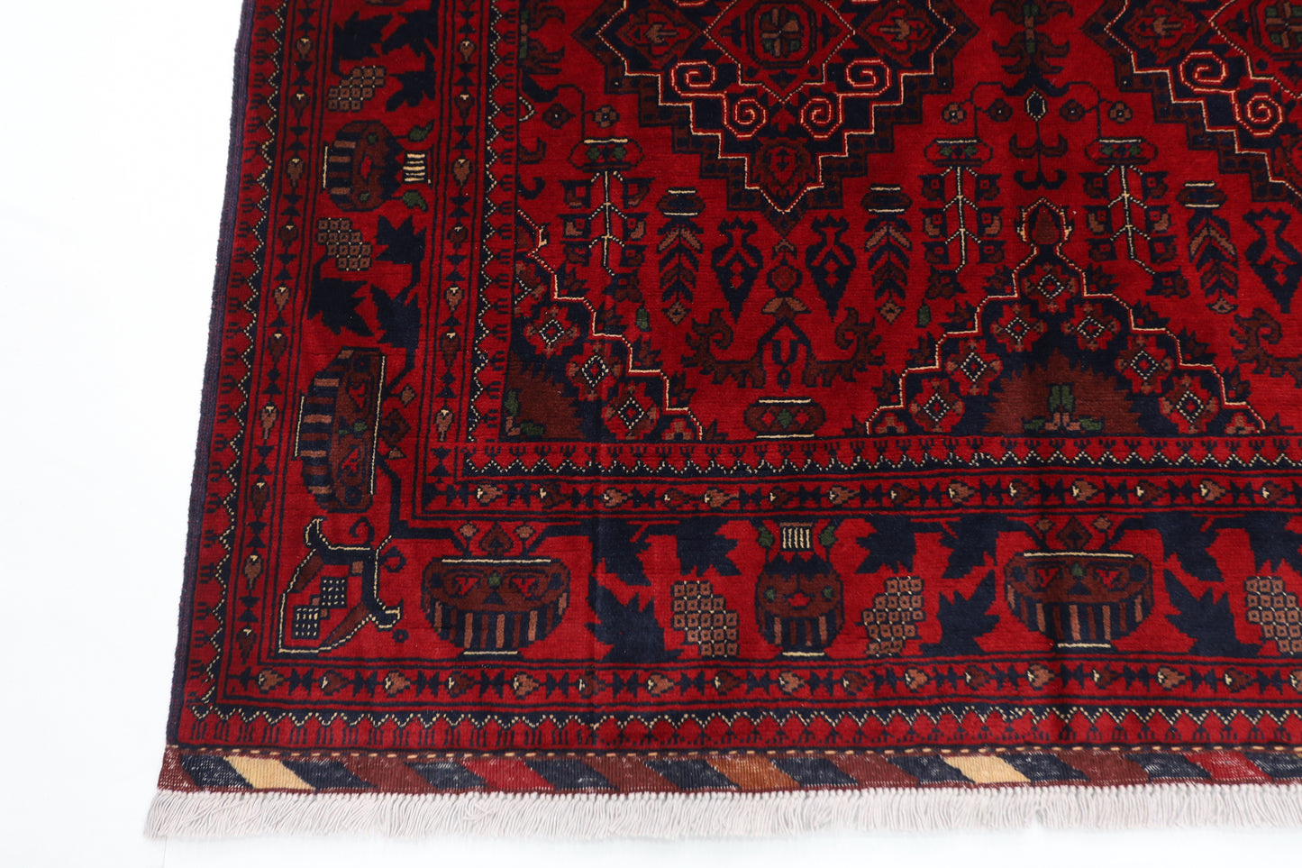 154 x 214 cm | Khamiyab Afghan Tribal Hand Knotted Wool Carpet