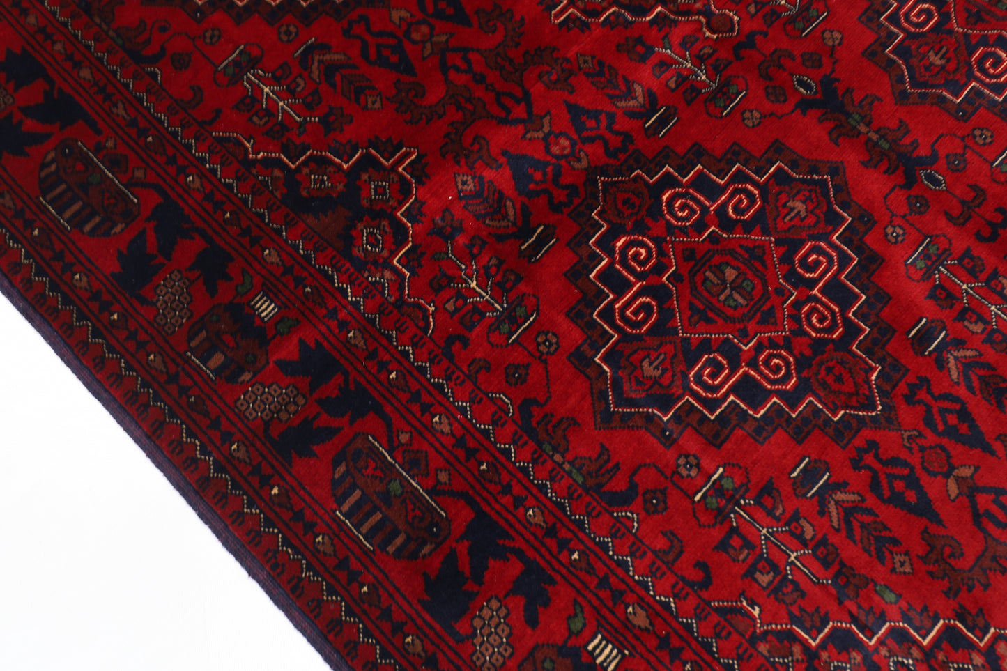 154 x 214 cm | Khamiyab Afghan Tribal Hand Knotted Wool Carpet