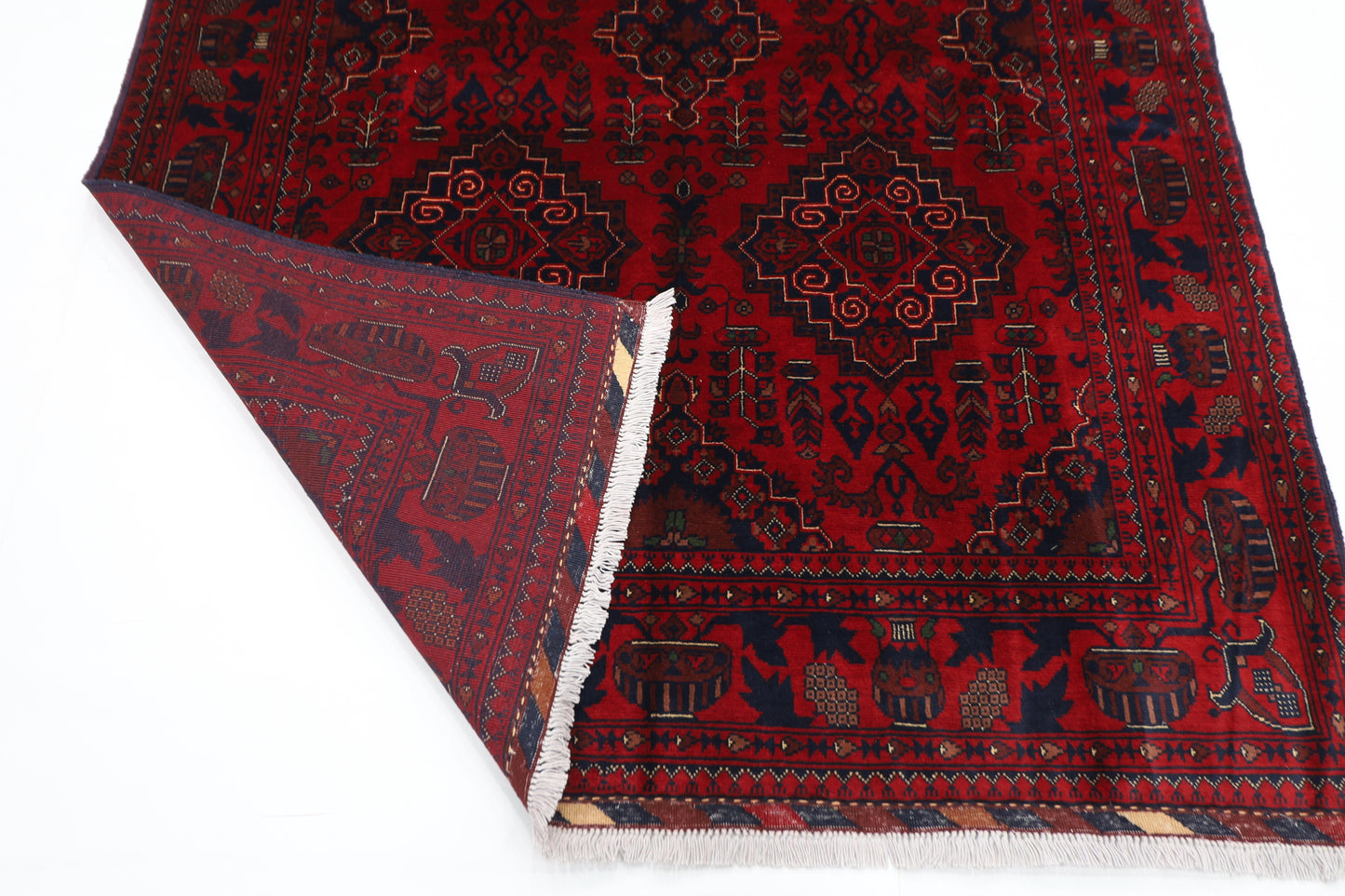 154 x 214 cm | Khamiyab Afghan Tribal Hand Knotted Wool Carpet