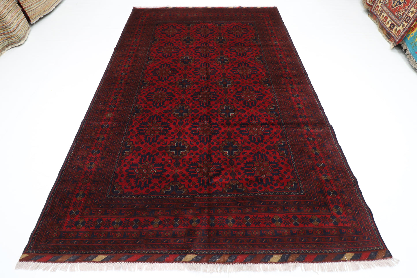 195 x 303 cm | Khal Mohammadi Afghan Tribal Hand Knotted Wool Carpet