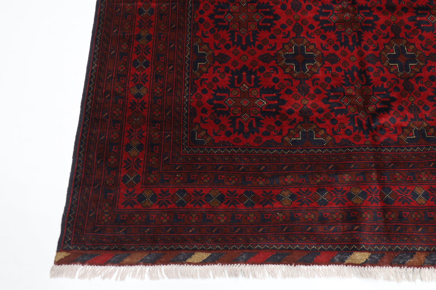 195 x 303 cm | Khal Mohammadi Afghan Tribal Hand Knotted Wool Carpet