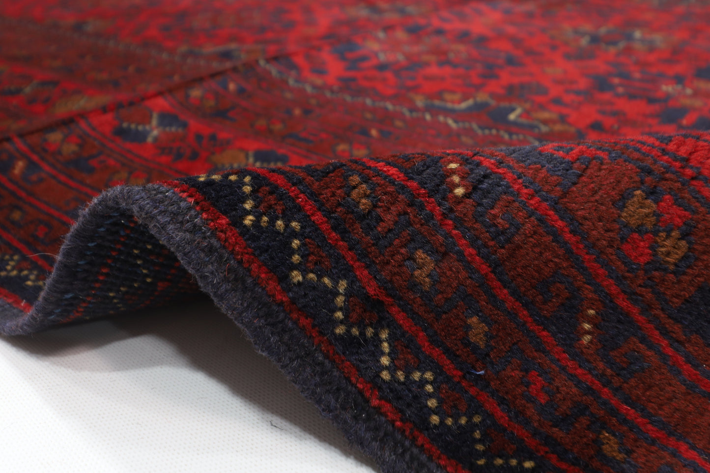 195 x 303 cm | Khal Mohammadi Afghan Tribal Hand Knotted Wool Carpet