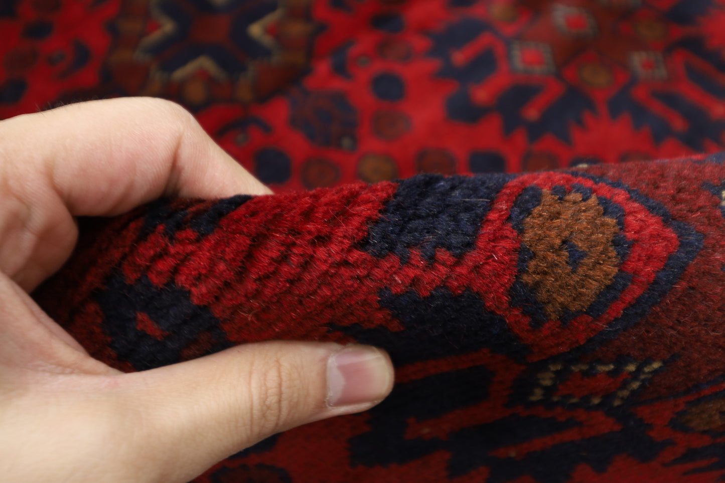 195 x 303 cm | Khal Mohammadi Afghan Tribal Hand Knotted Wool Carpet