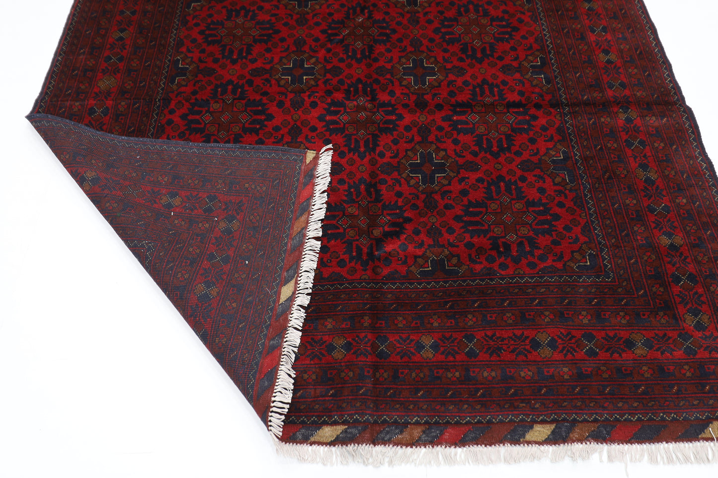 195 x 303 cm | Khal Mohammadi Afghan Tribal Hand Knotted Wool Carpet