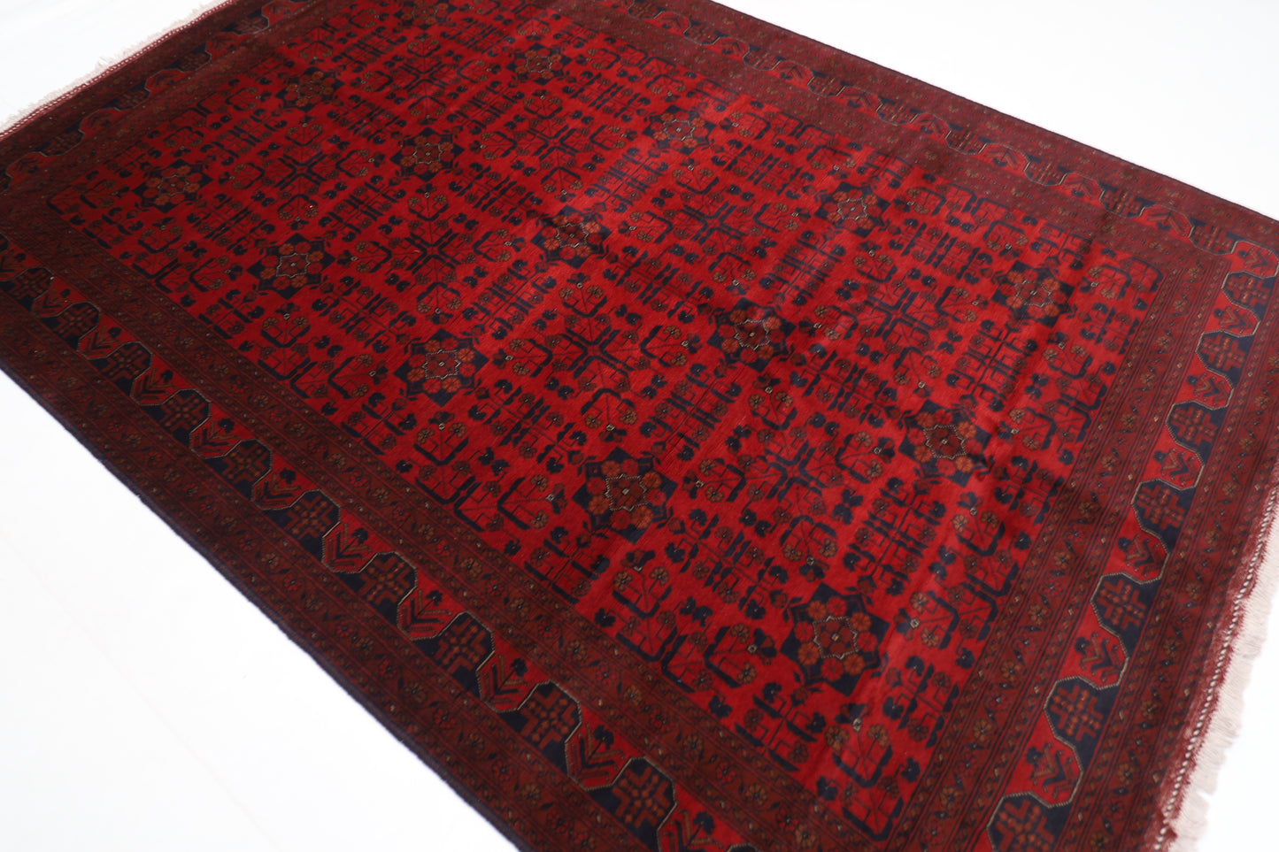 203 x 304 cm | Khal Mohammadi Afghan Tribal Hand Knotted Wool Carpet