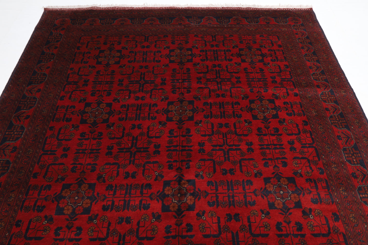 203 x 304 cm | Khal Mohammadi Afghan Tribal Hand Knotted Wool Carpet