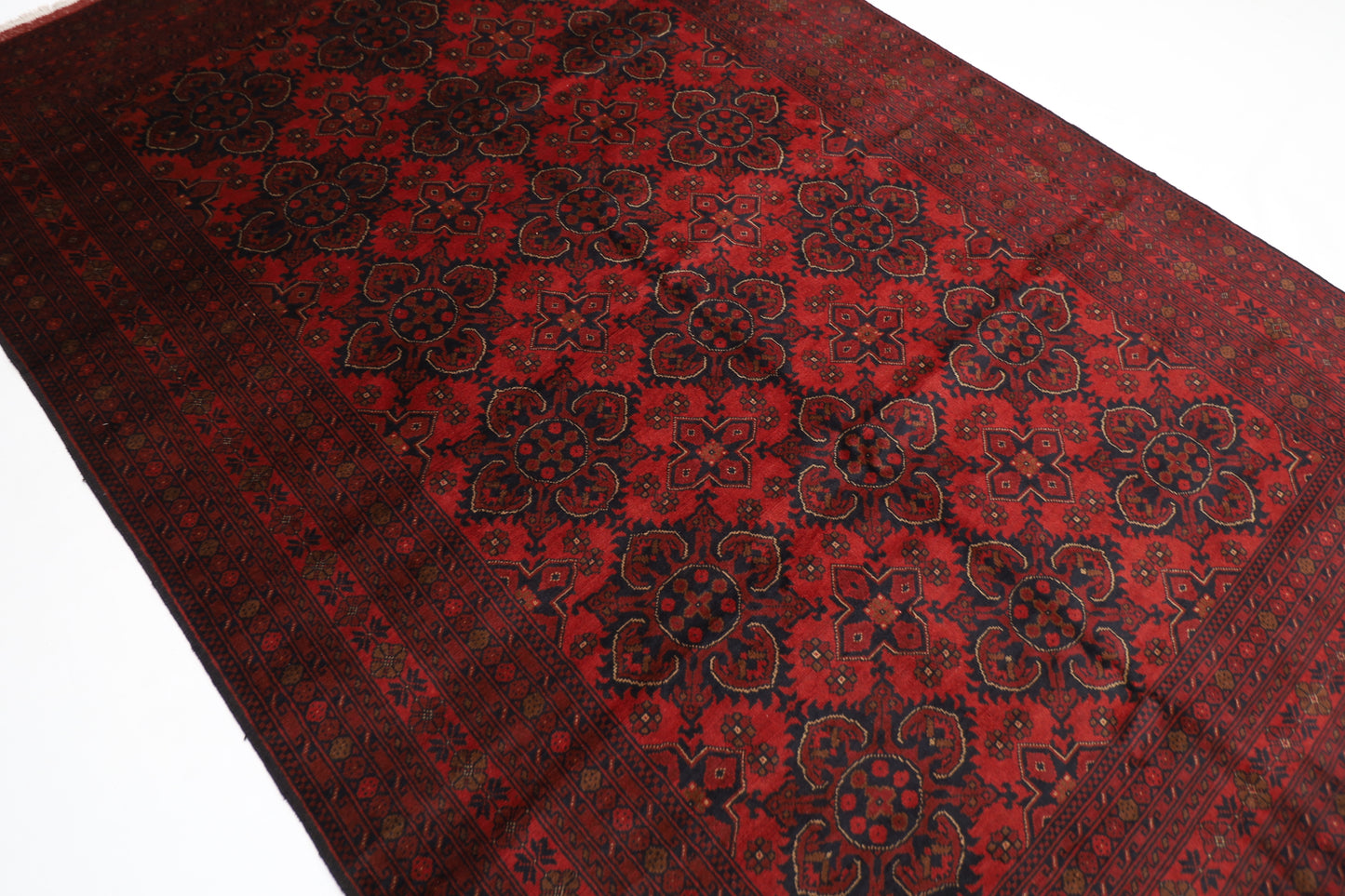 202 x 307 cm | Khal Mohammadi Afghan Tribal Hand Knotted Wool Carpet