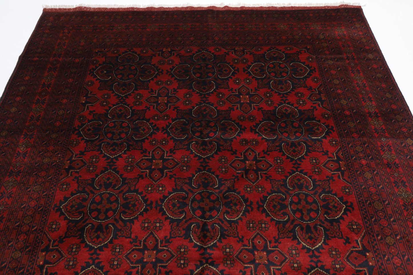 202 x 307 cm | Khal Mohammadi Afghan Tribal Hand Knotted Wool Carpet