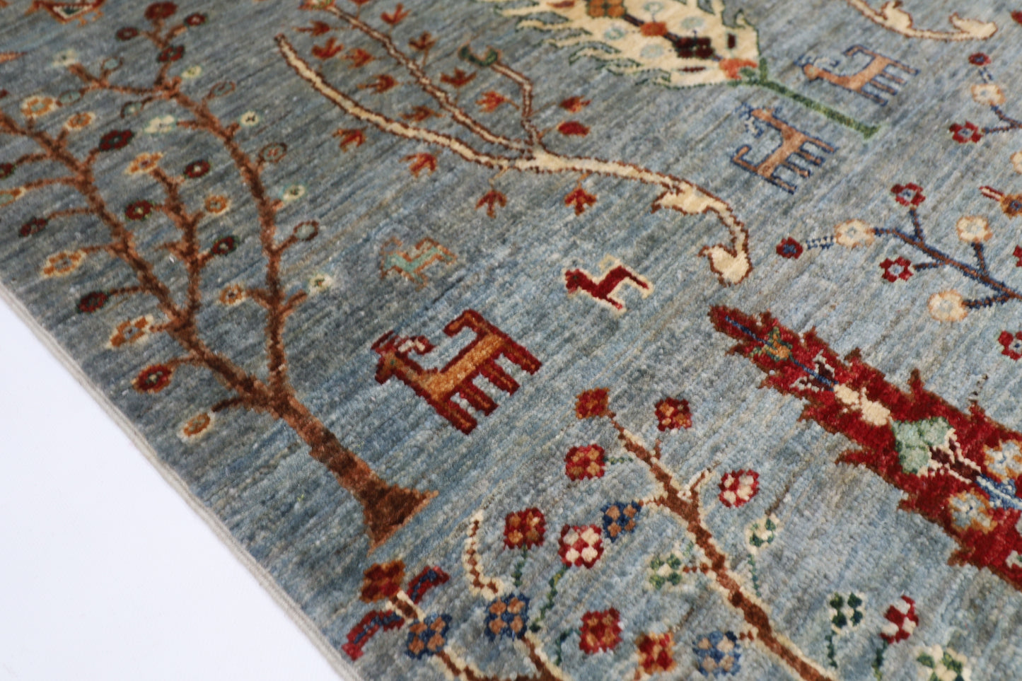 90 x 150 cm | Trees Afghan Tribal Hand Knotted Carpet