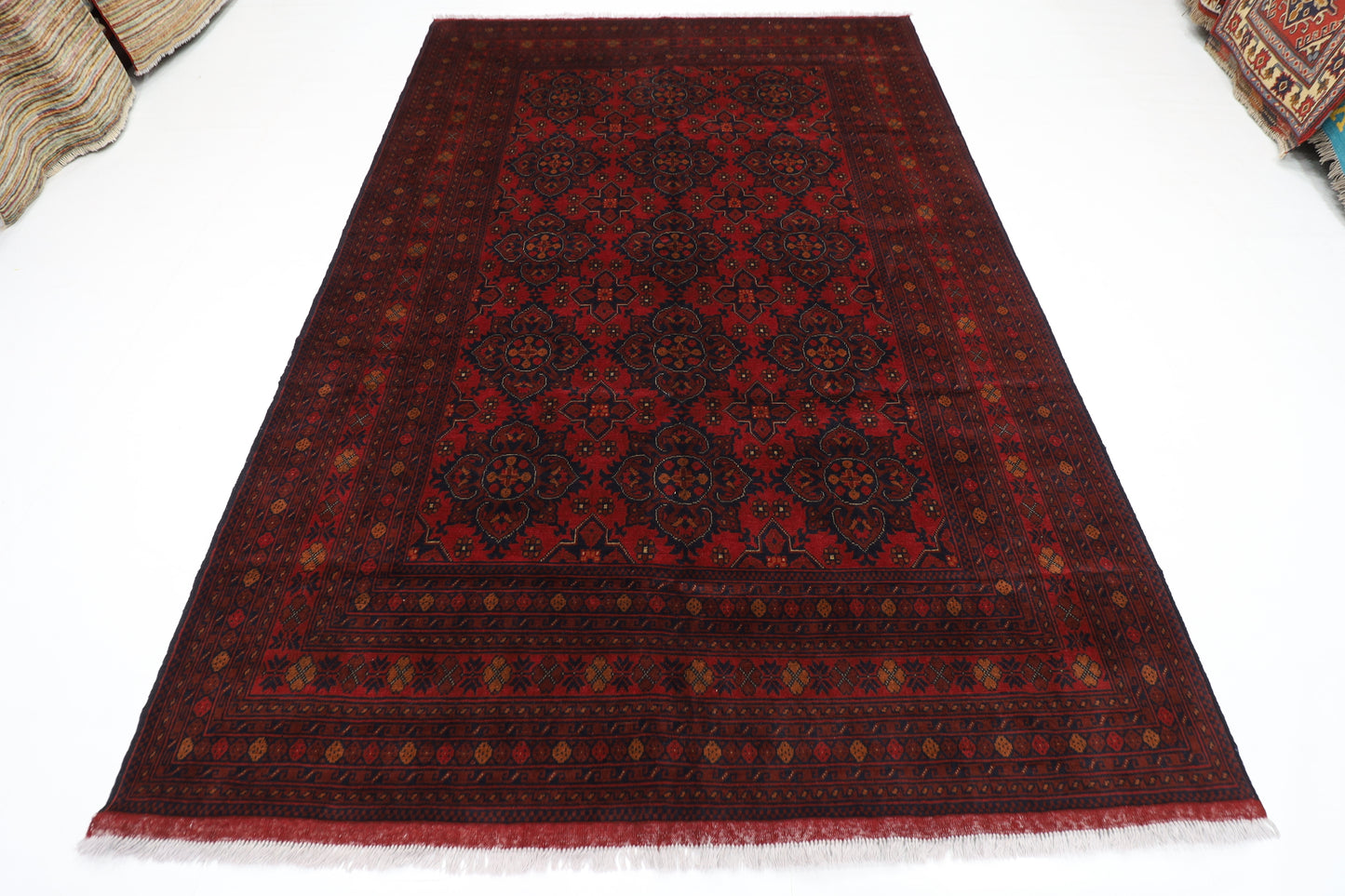 203 x 299 cm | Khal Mohammadi Afghan Tribal Hand Knotted Wool Carpet