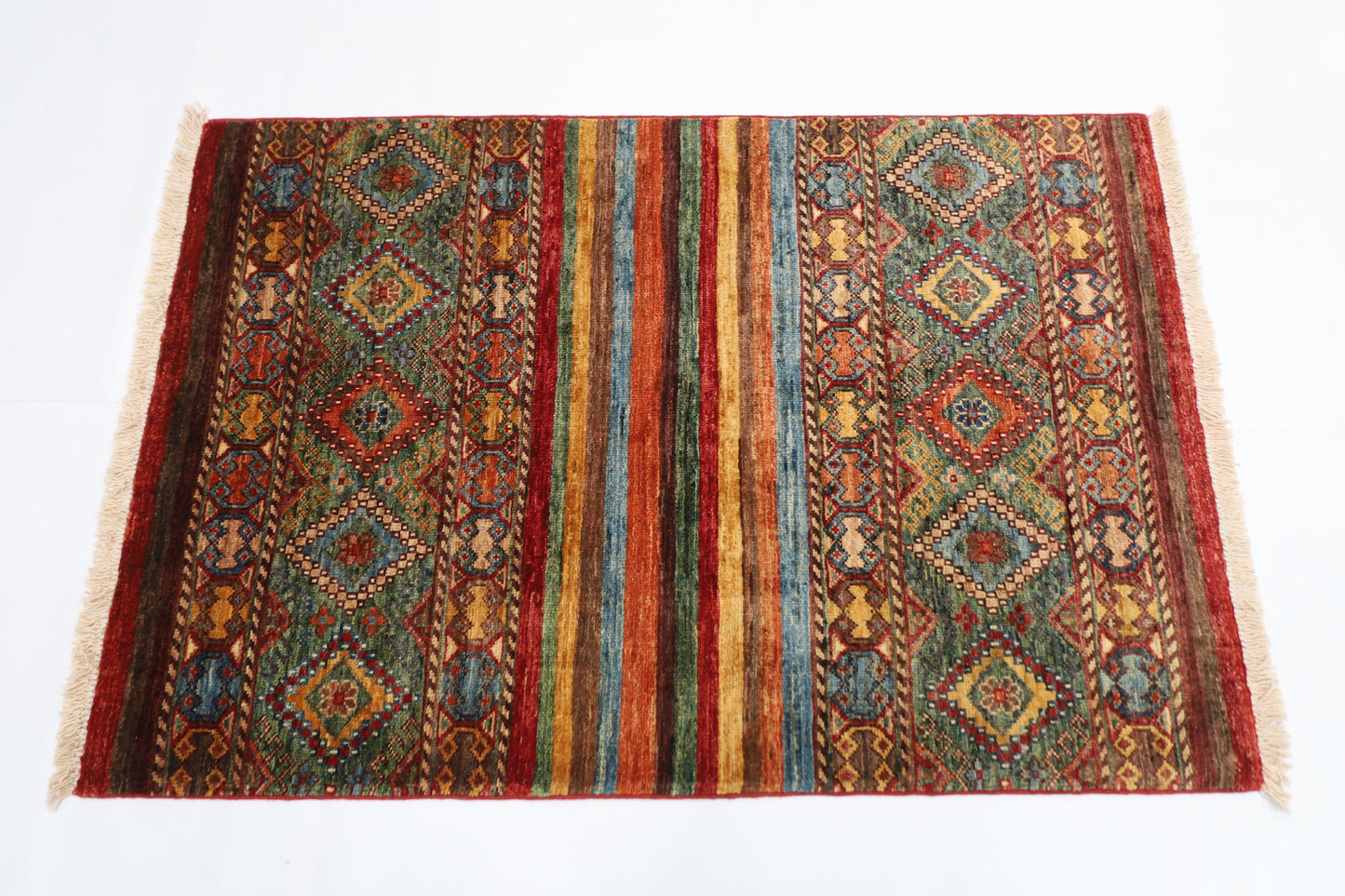 84 x 124 cm | Khorjun Afghan Tribal Hand Knotted Carpet
