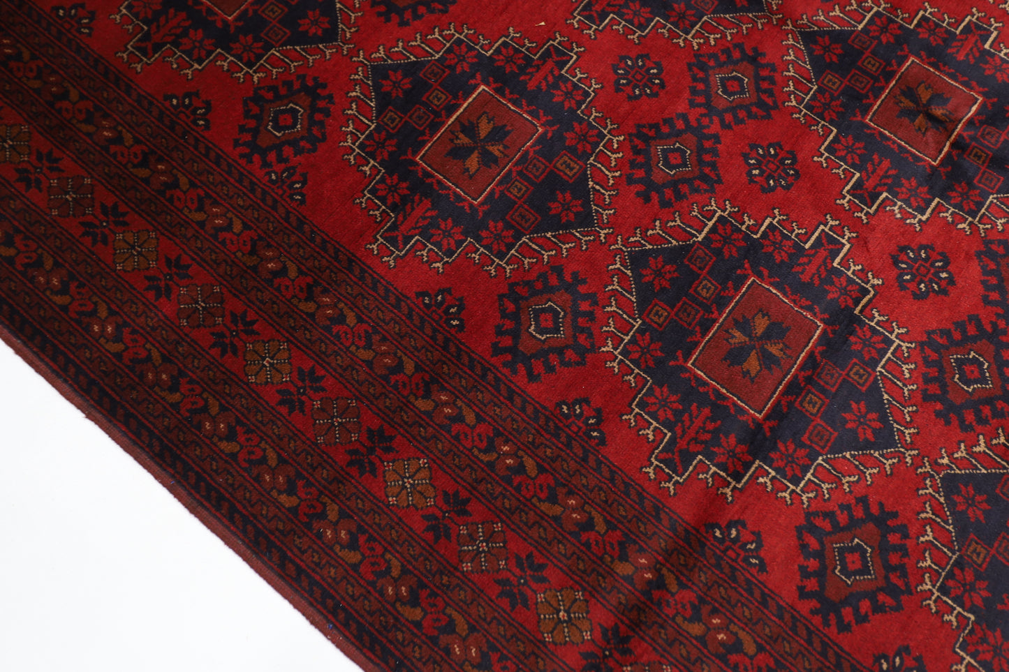 201 x 296 cm | Khal Mohammadi Afghan Tribal Hand Knotted Wool Carpet