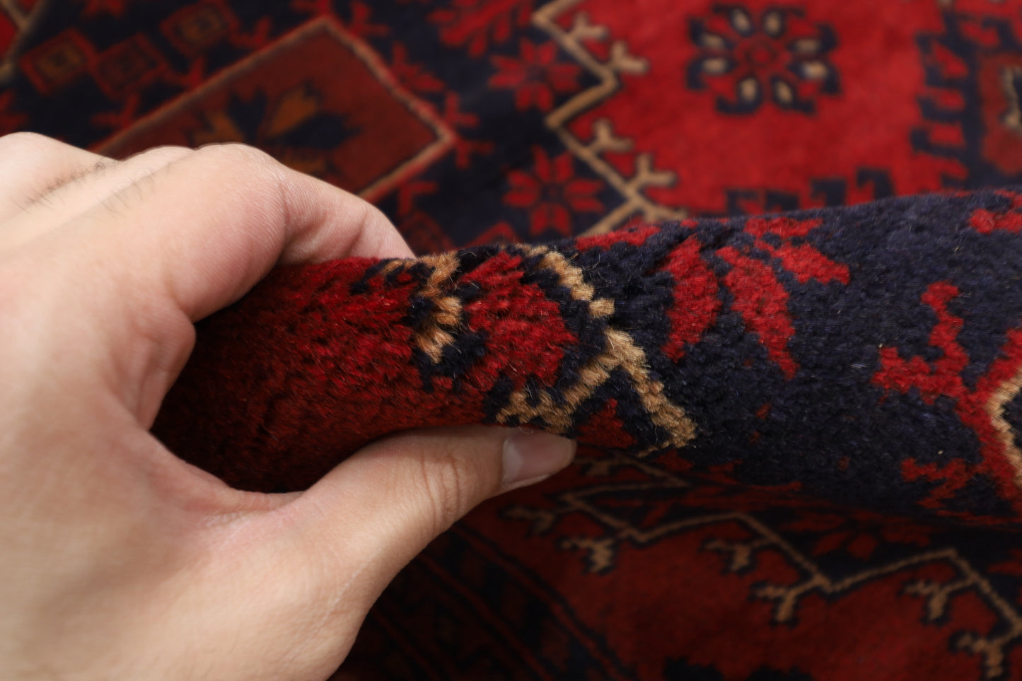 201 x 296 cm | Khal Mohammadi Afghan Tribal Hand Knotted Wool Carpet