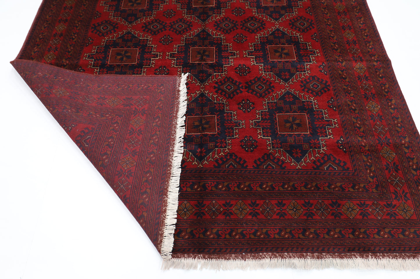 201 x 296 cm | Khal Mohammadi Afghan Tribal Hand Knotted Wool Carpet