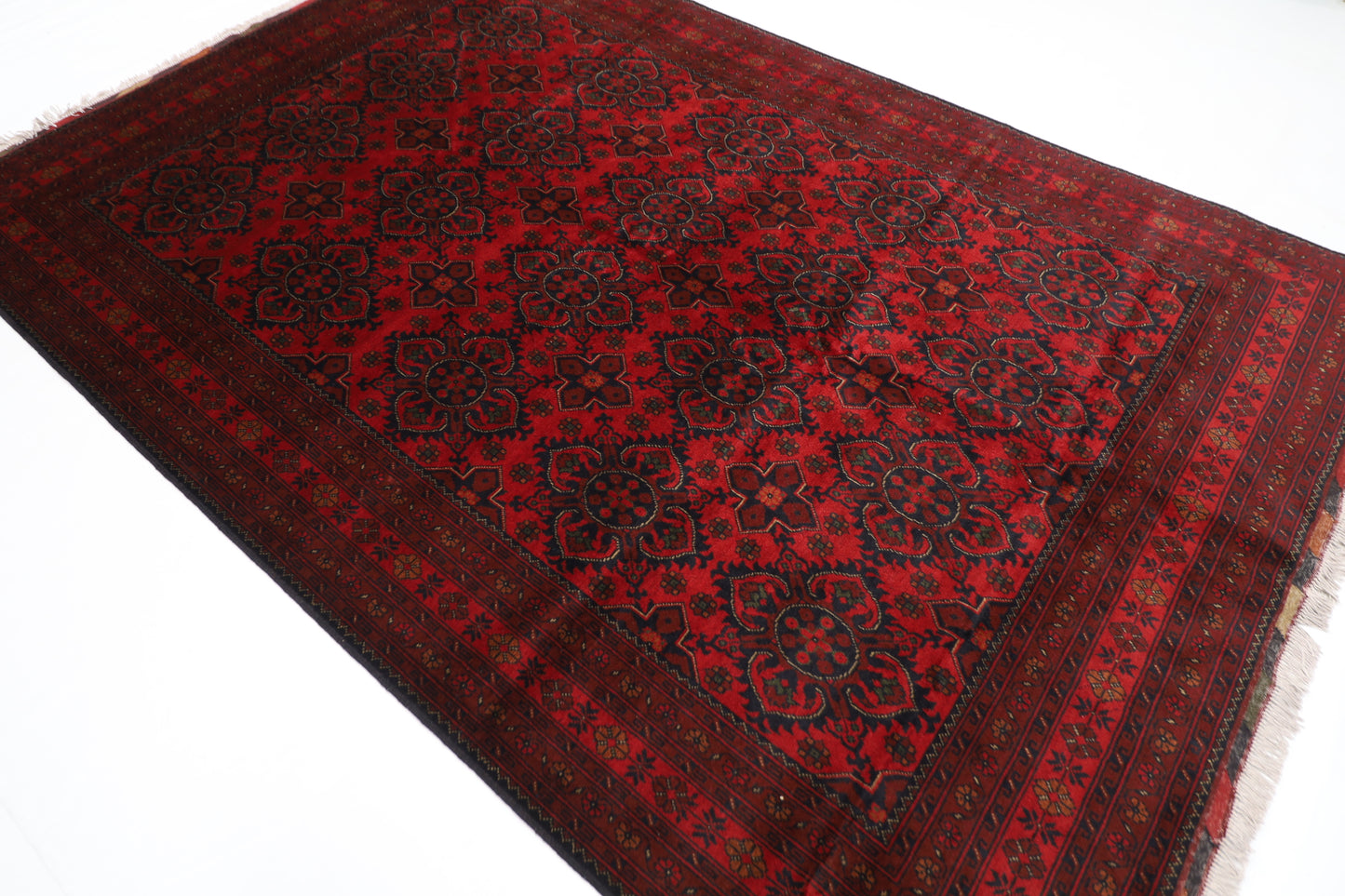 202 x 303 cm | Khal Mohammadi Afghan Tribal Hand Knotted Wool Carpet
